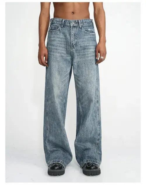 Jean y2k faded washed flared jeans Size US 33 - 4 Thumbnail
