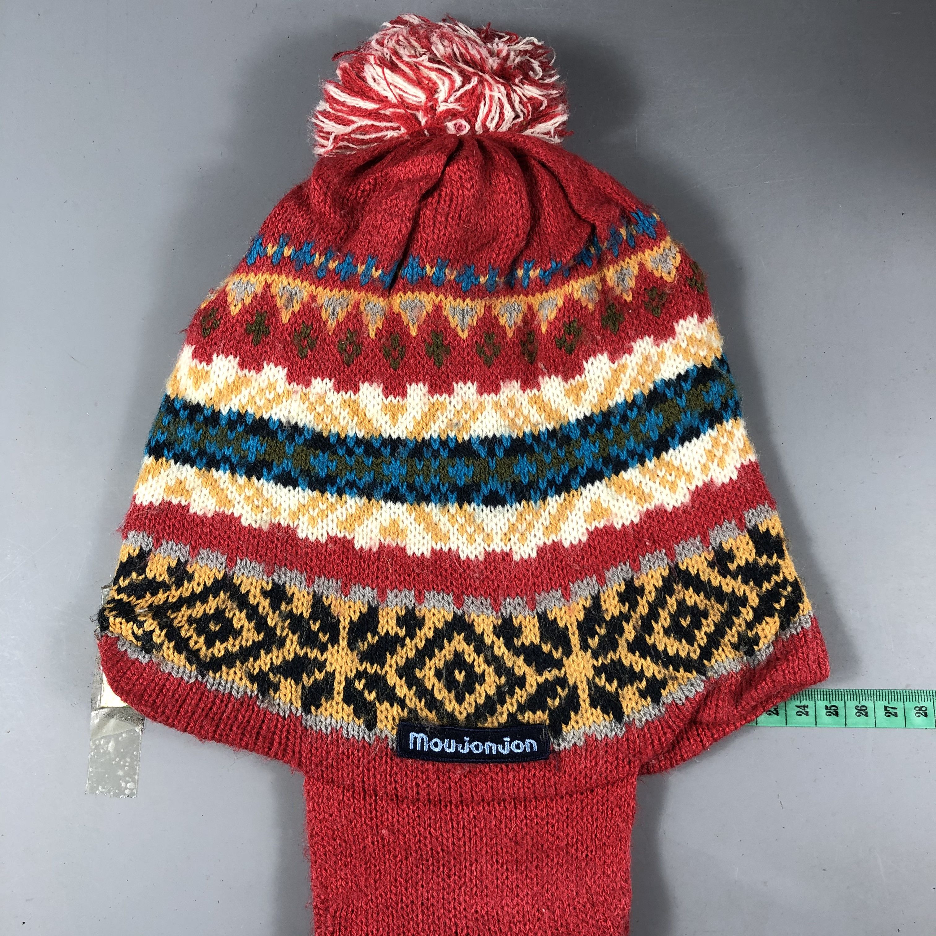 Japanese Brand Stripe Earflap Beanie Snow Cap Hat Size ONE SIZE - 4 Thumbnail
