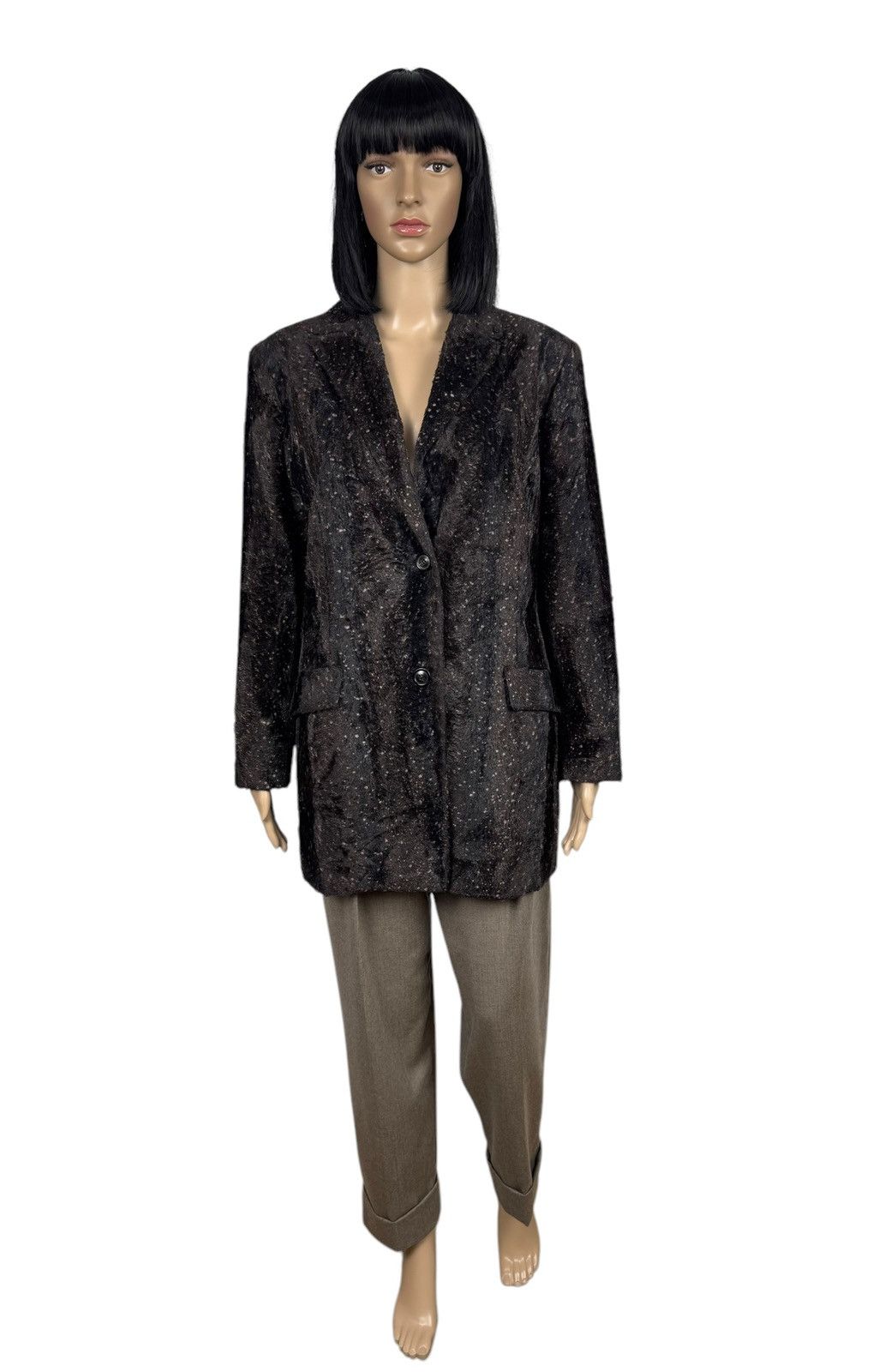 ZAPA Zapa Faux Fur Coat Cotton-Viscose Printed size US16 IT50 Size XXL / US 16-18 / IT 52-54 - 2 Thumbnail