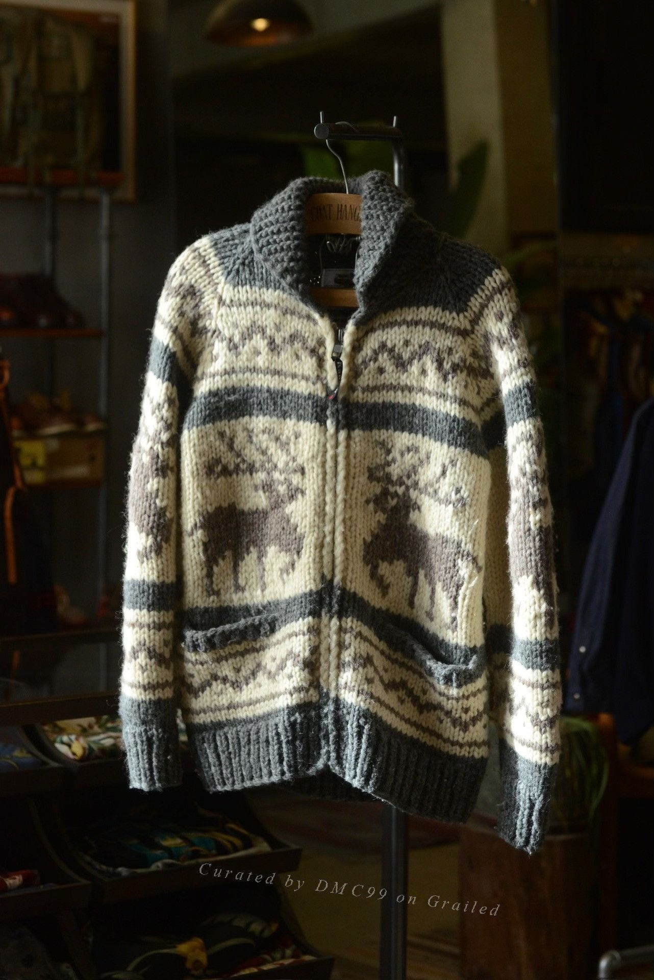 Kanata Hand Knits Kanata Cowichan Moose Pattern Sweater Size US M / EU 48-50 / 2 - 1 Thumbnail