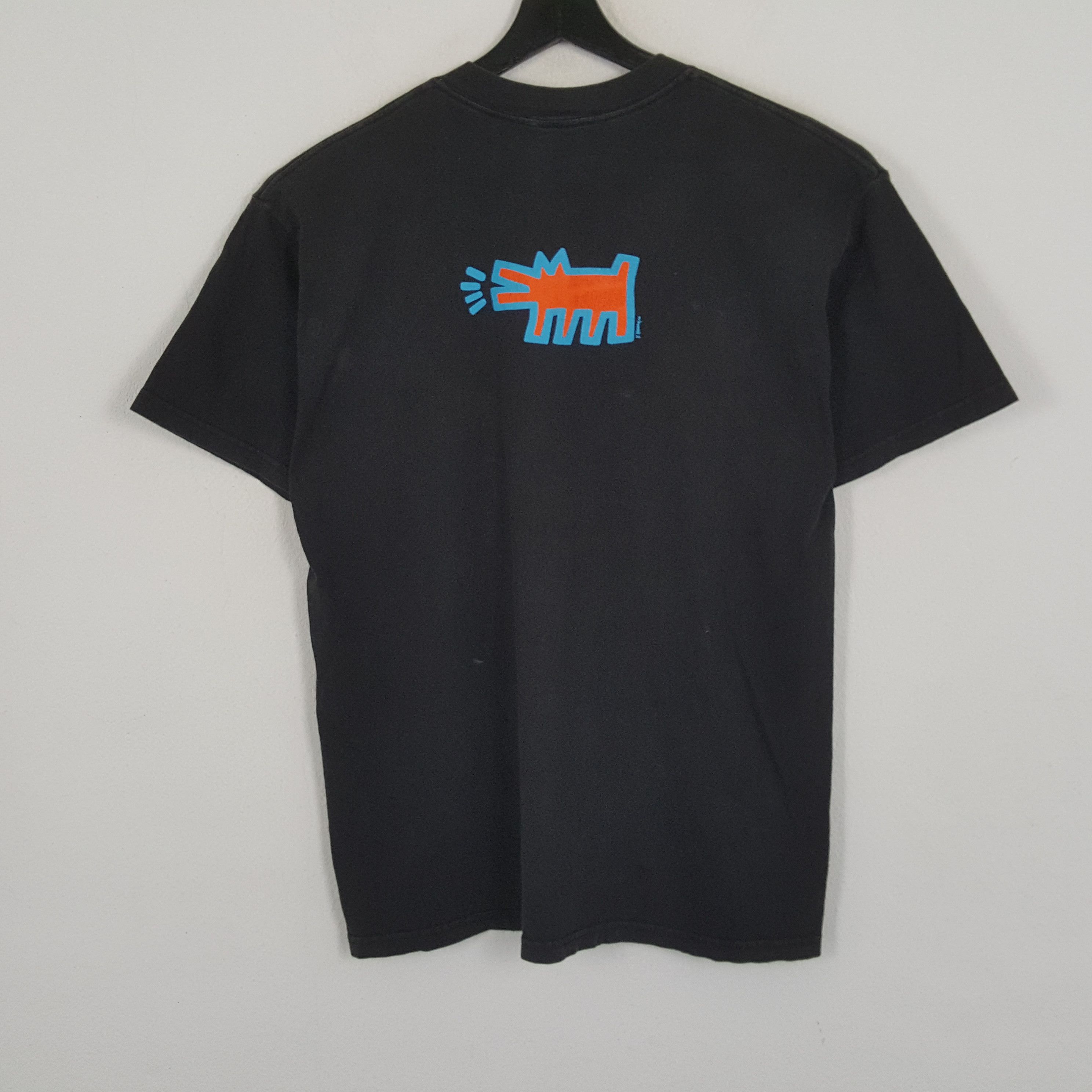 Keith Haring × Vintage KEITH HARING Pop Shop Center Design Streetwear Tshirt Size US L / EU 52-54 / 3 - 3 Thumbnail