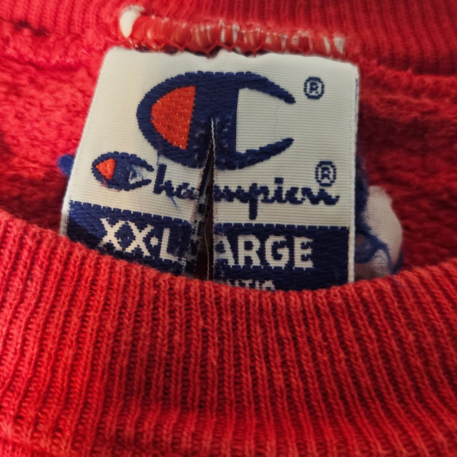 Champion VTG Rare 90s NBA Chicago Bulls Champion Red Sweatshirt 2XL Size US XXL / EU 58 / 5 - 4 Thumbnail
