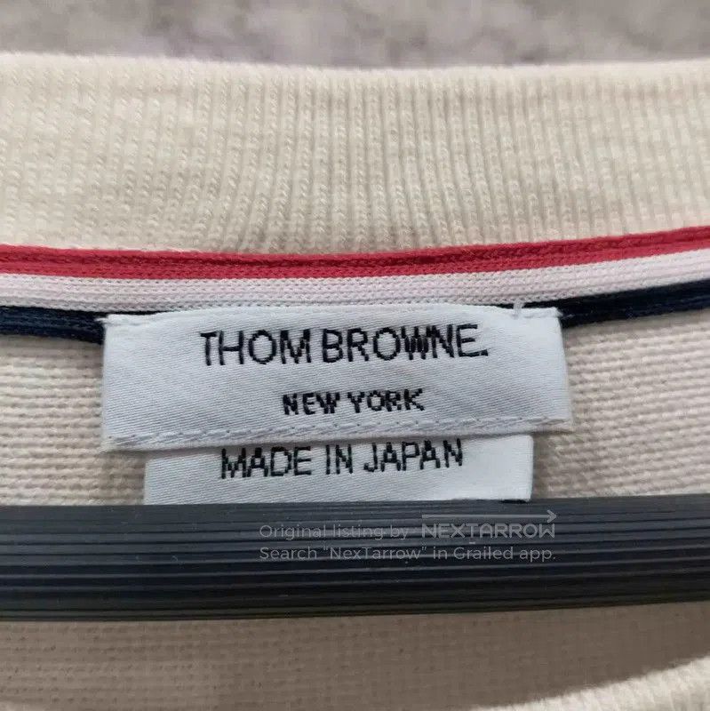 Thom Browne Thom Browne Summer Cream Cotton Short Sleeve T-Shirt . Size US M / EU 48-50 / 2 - 4 Thumbnail
