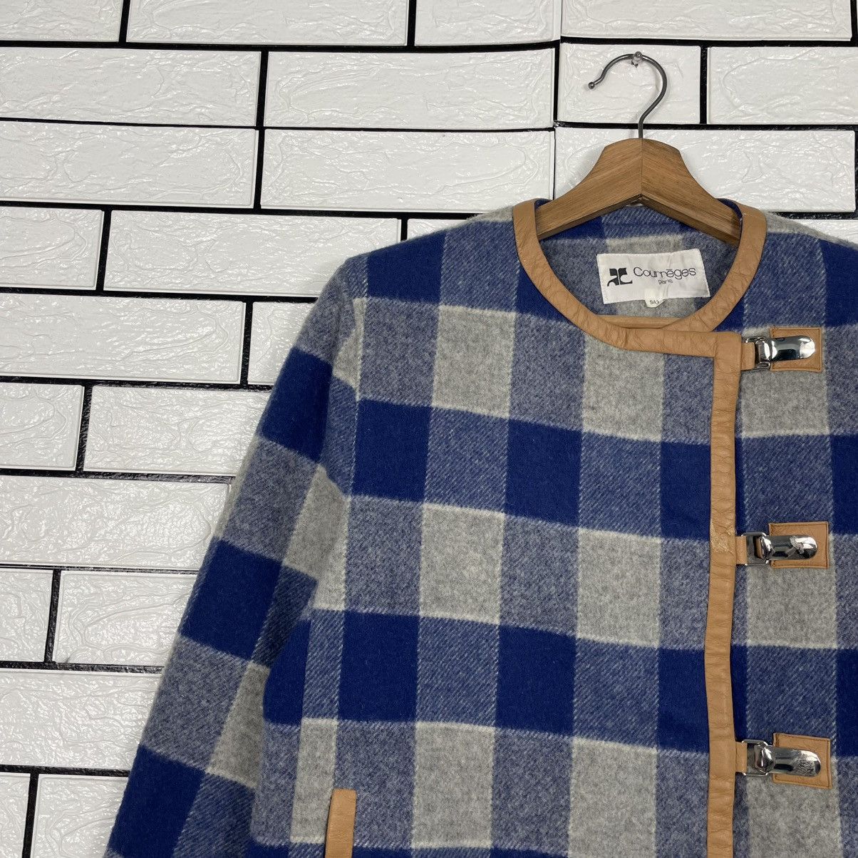 Courreges Courreges Paris Wool Tartan Jacket Size M / US 6-8 / IT 42-44 - 6 Thumbnail