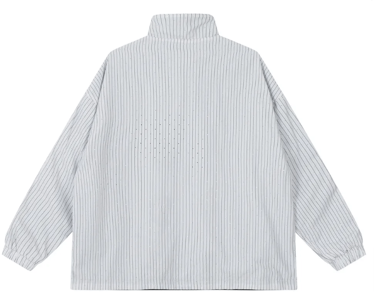 Japanese Brand × Vintage "Rhinestone "- M - Striped Jacket Size US M / EU 48-50 / 2 - 2 Thumbnail