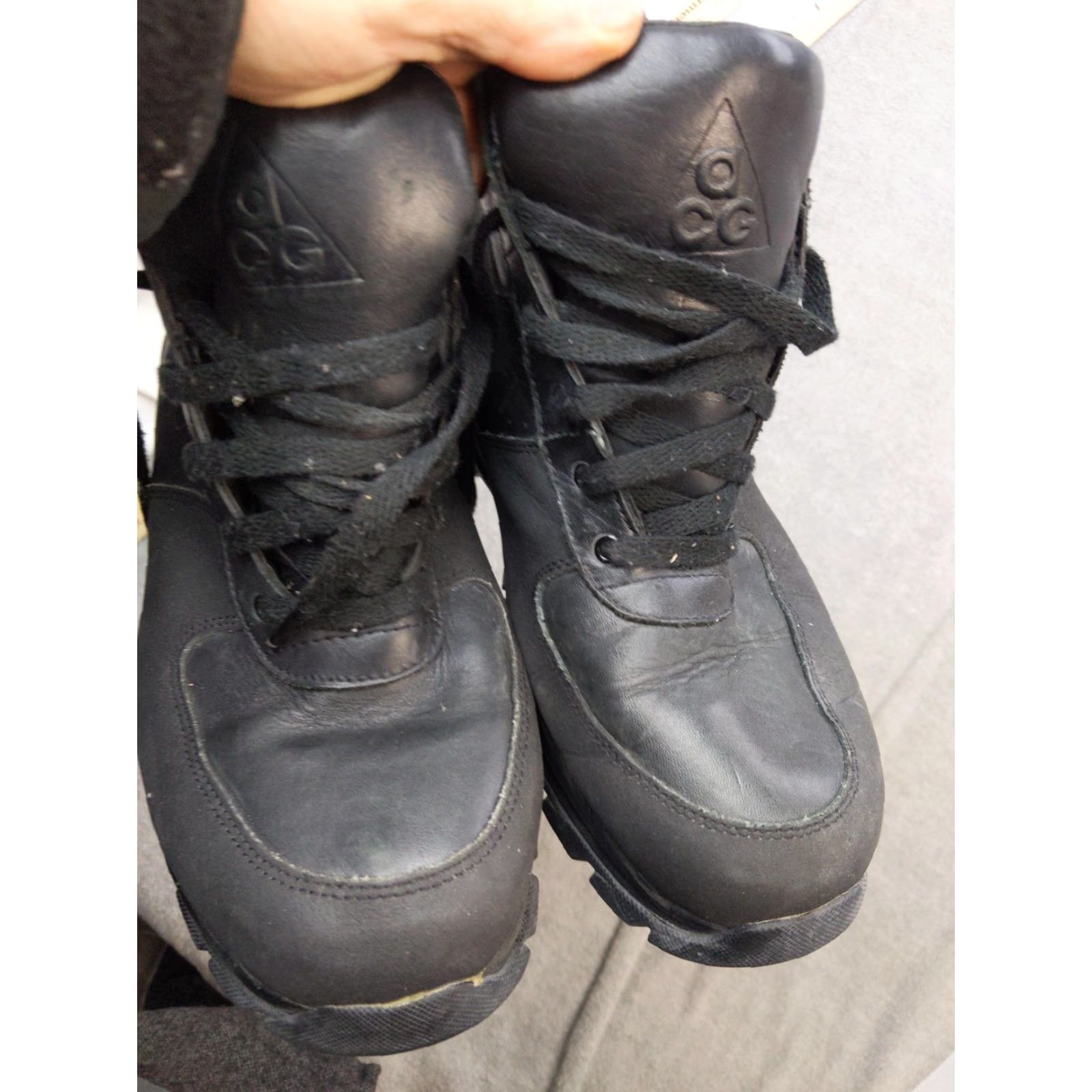 Nike Nike ACG Combat Hiking Boots Mens 9 Black Leather Zoom All-Trac Boots 42.5 365970-090 Size US 9 / EU 42 - 2 Thumbnail