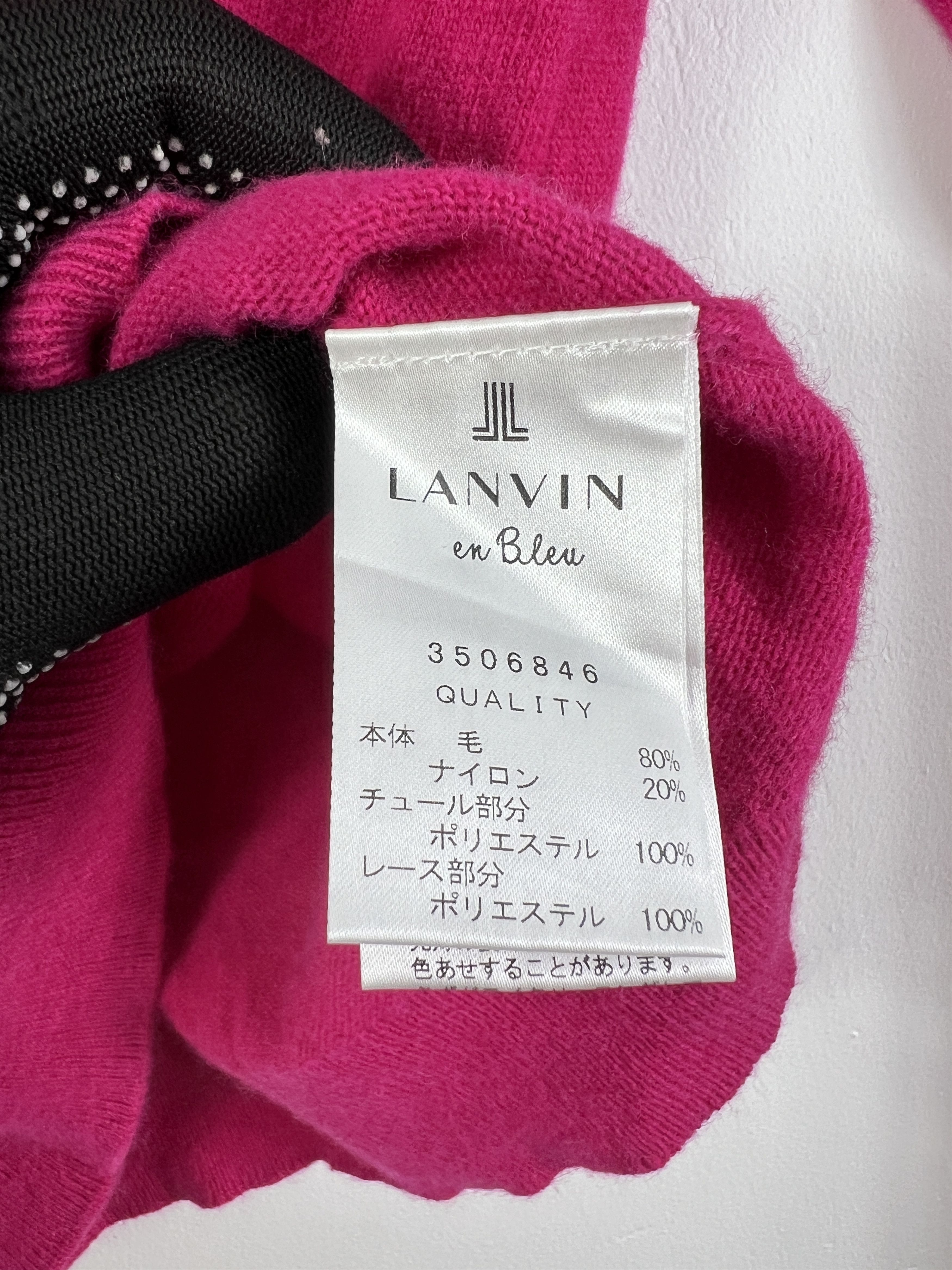 Lanvin Lanvin en Bleu Pink Sweatshirt (38) GTMP042 Size S / US 4 / IT 40 - 5 Thumbnail