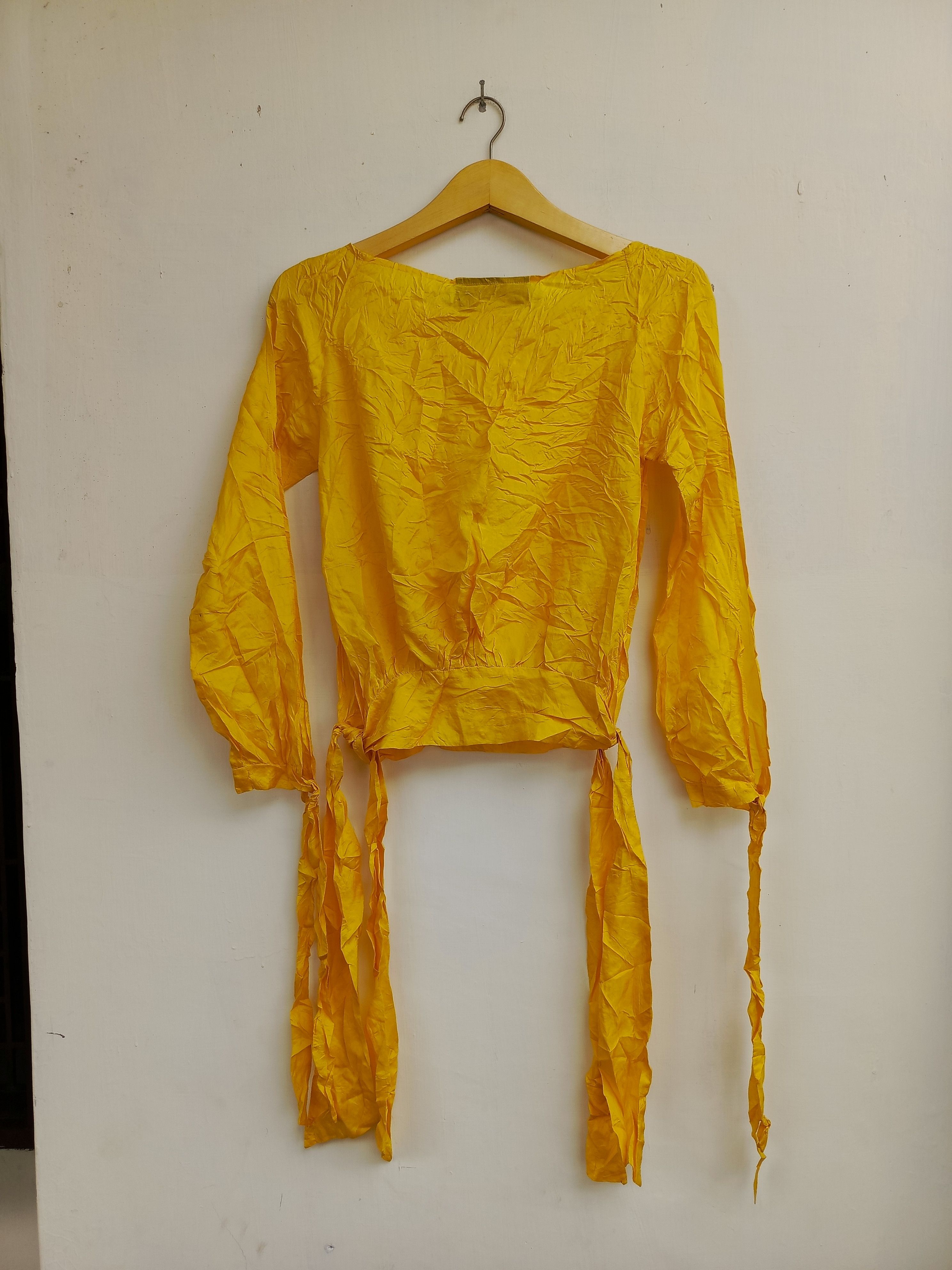 Designer × Vintage Michelle mason silk yellow blouse Size XS / US 0-2 / IT 36-38 - 6 Thumbnail