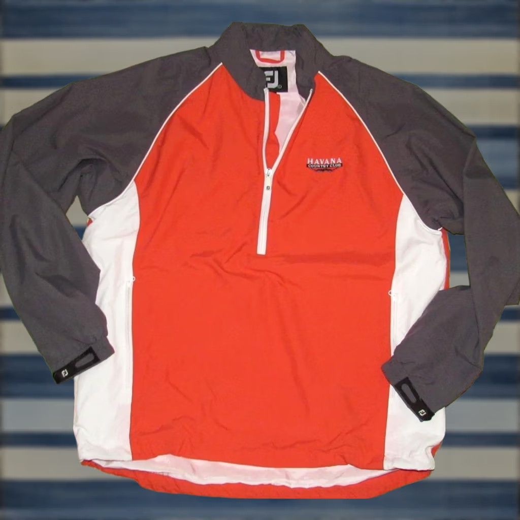 Footjoy FOOTJOY Orange Lightweight Golf Jacket Havana Country Club Large Mens Jacket Size US L / EU 52-54 / 3 - 1 Thumbnail