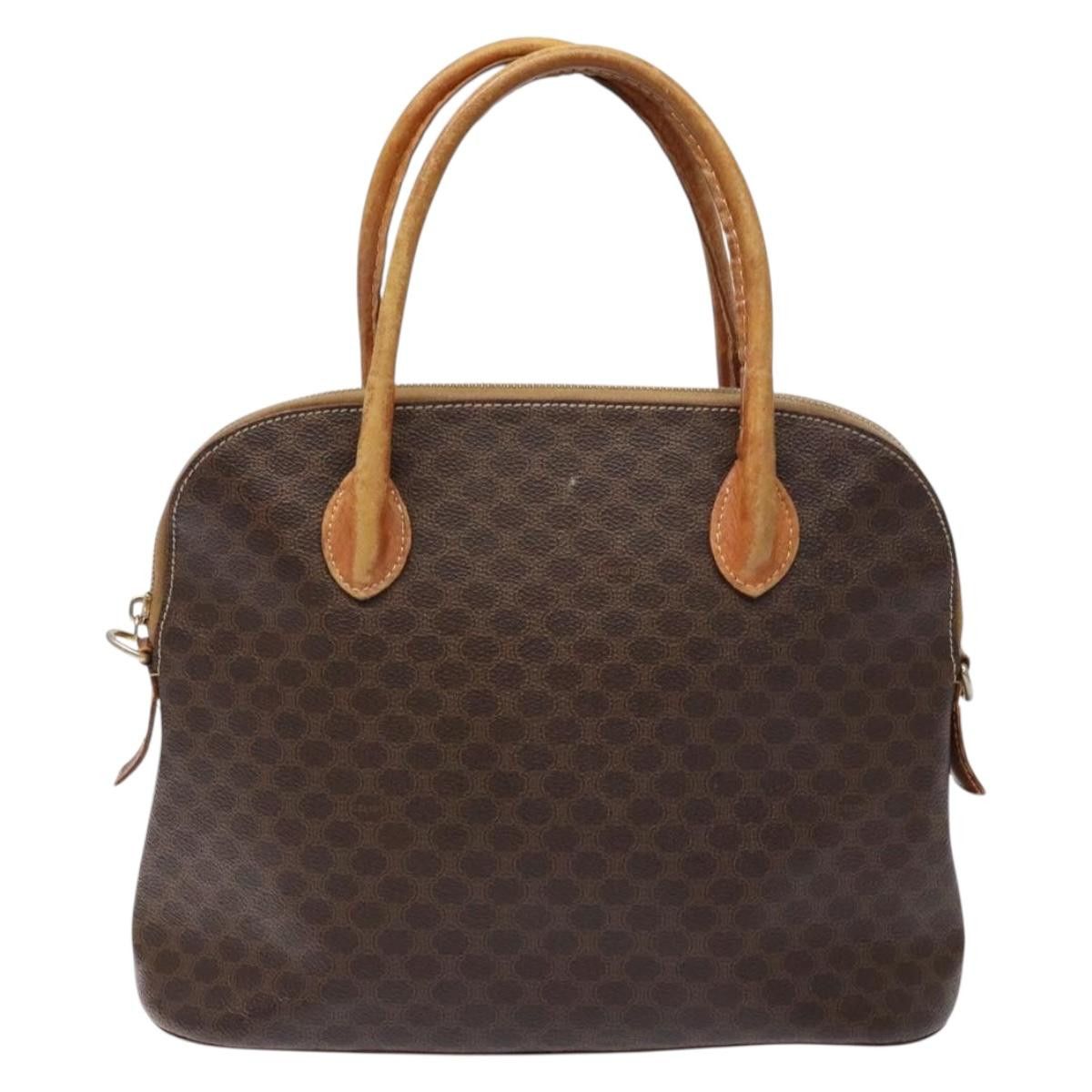 Celine CELINE Macadam Canvas Hand Bag Pvc Leather Brown Gold Size ONE SIZE - 2 Thumbnail