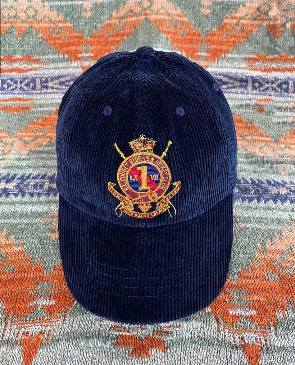 Polo Ralph Lauren Polo Ralph Lauren Rare Corduroy Leather baseball cap hat Size ONE SIZE - 1 Thumbnail
