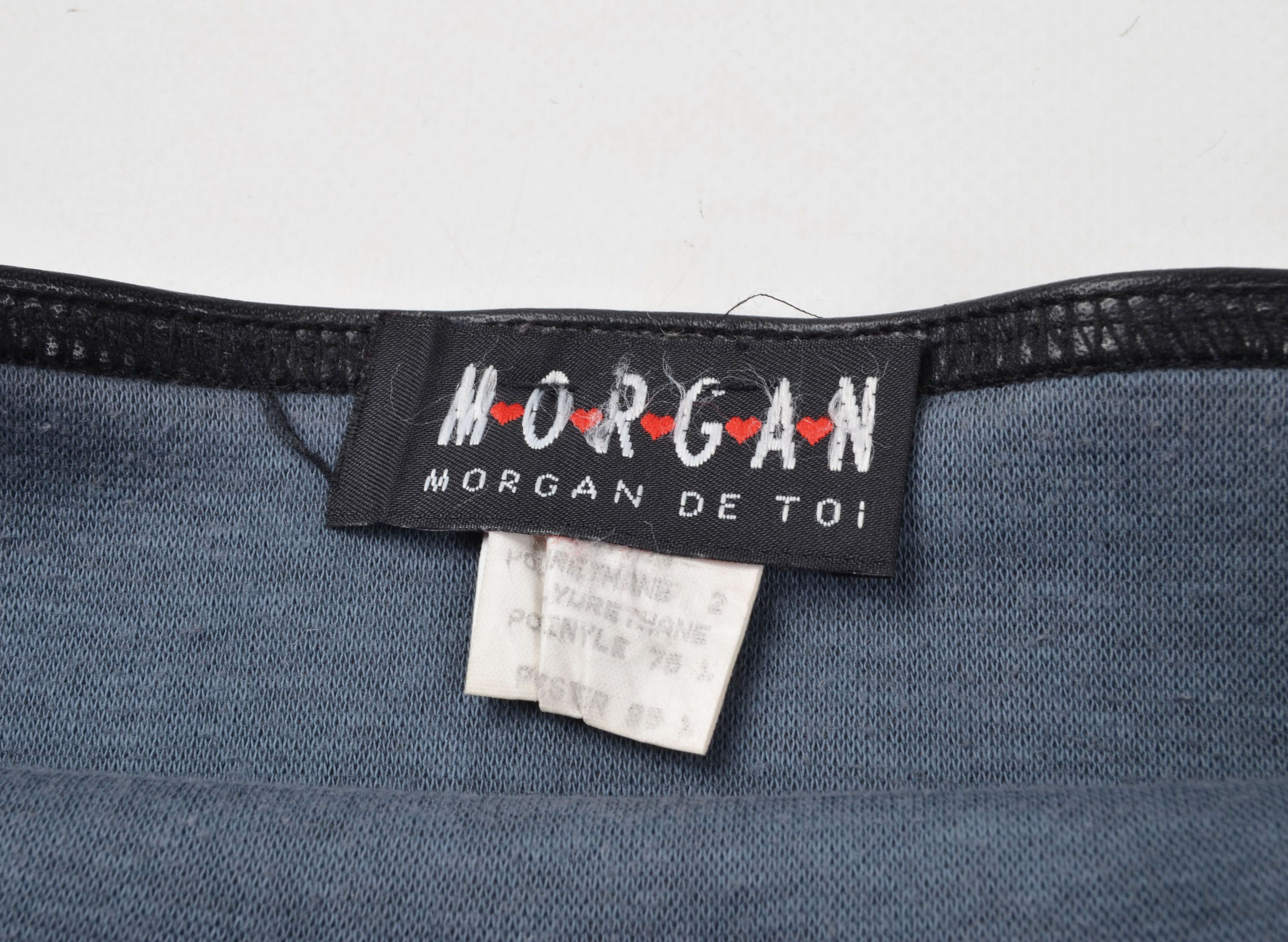 Morgan De Toi Morgan De Toi Vintage Y2K Black Faux Leather Mini Skirt Size 29" - 4 Thumbnail