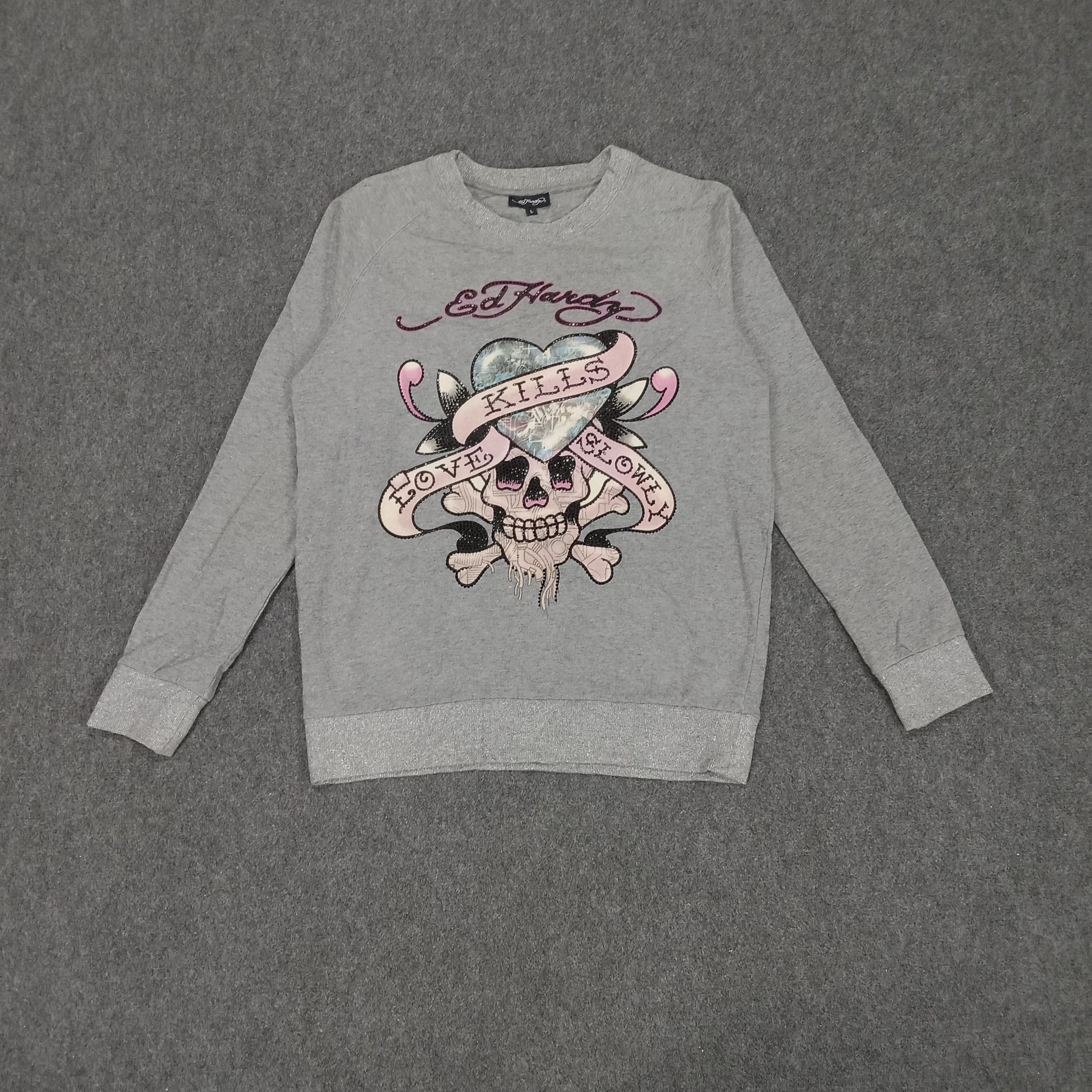 Christian Audigier Ed Hardy By Christian Audigier Love Kills Slowly Sweatshirt Size US M / EU 48-50 / 2 - 1 Thumbnail