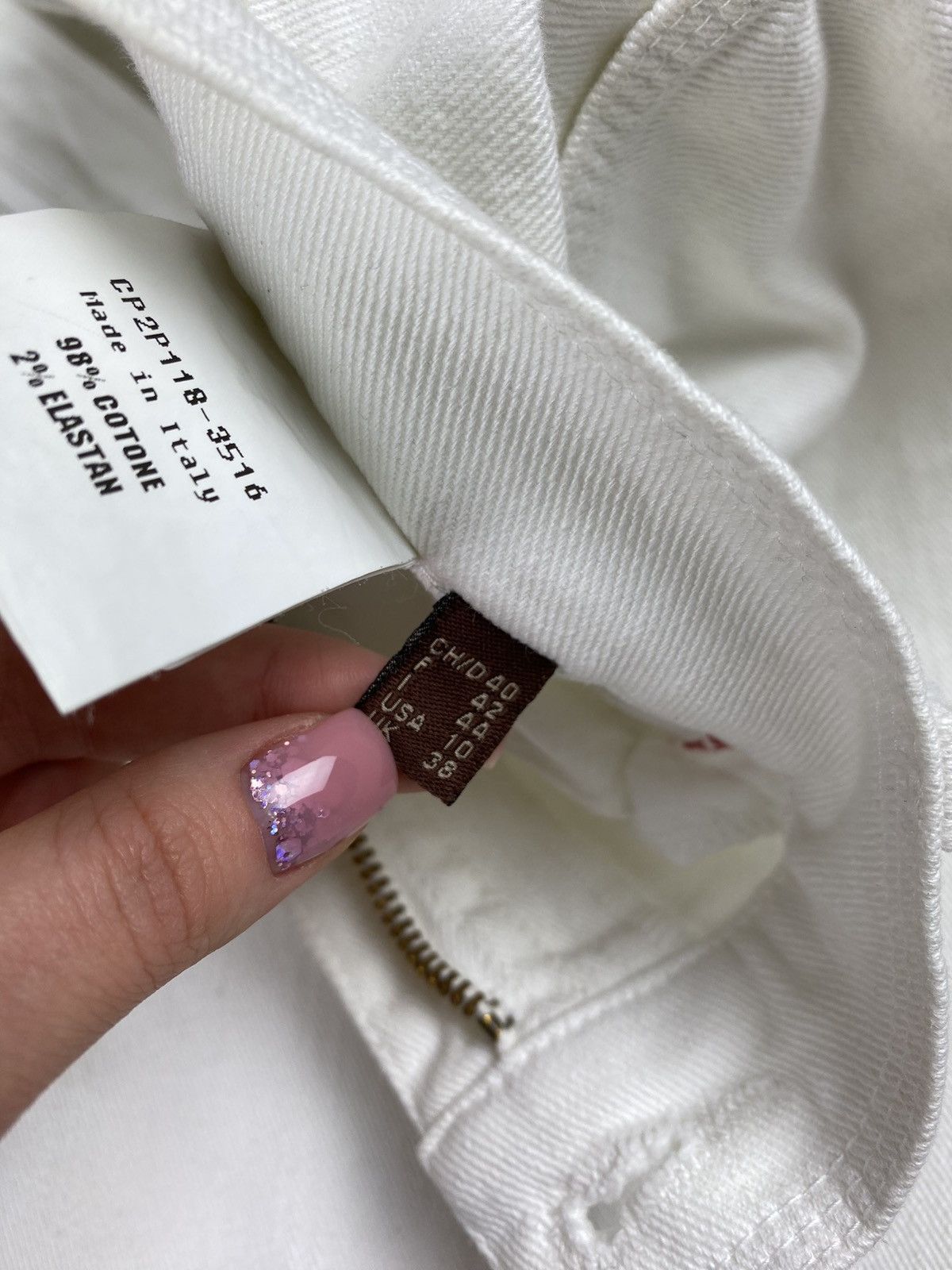 Bally Bally Ladies denim jeans size US 10 IT 44 white Size 32" / US 10 / IT 46 - 20 Thumbnail