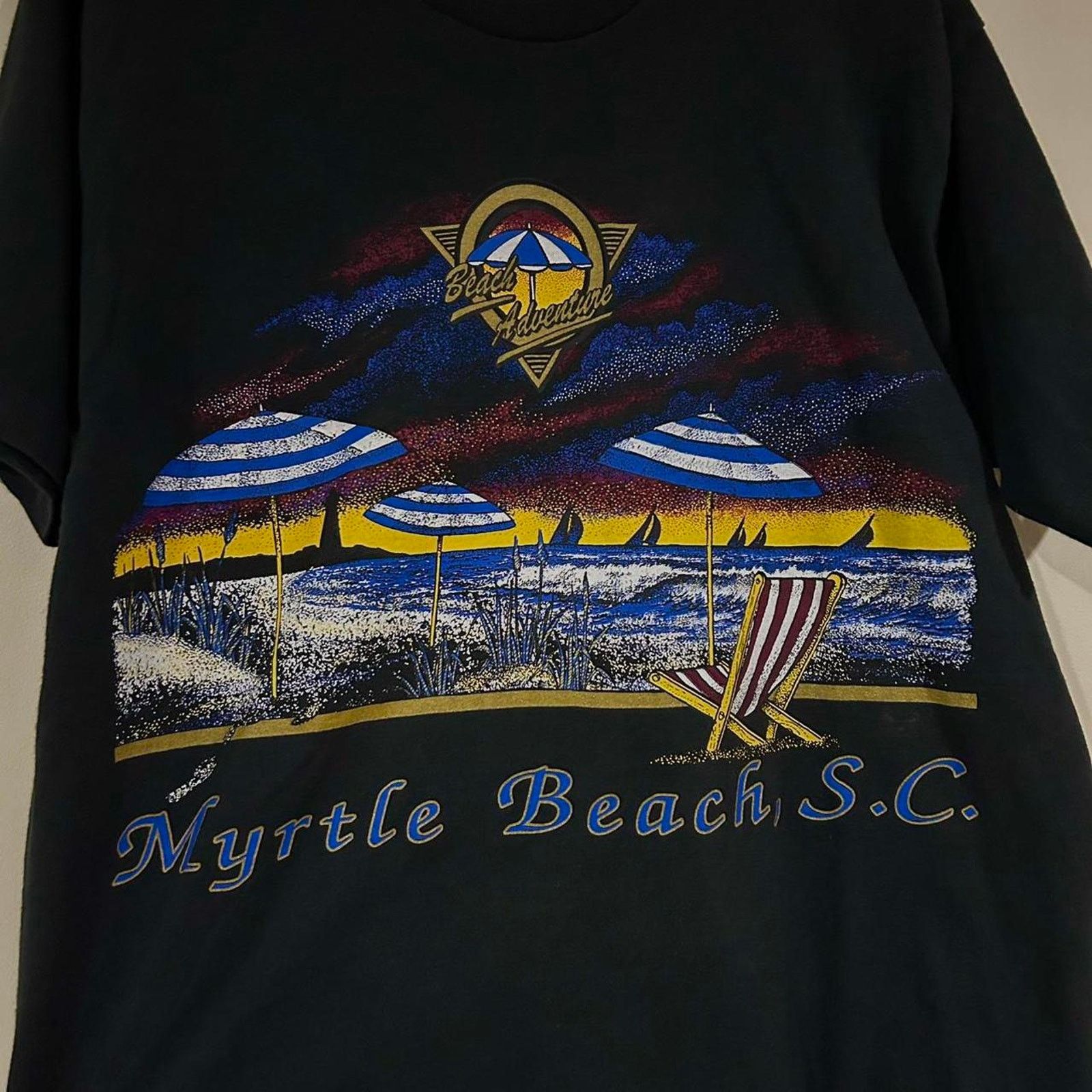 Fruit Of The Loom Vintage Myrtle Beach South Carolina Wraparound Tee Shirt Size US L / EU 52-54 / 3 - 3 Thumbnail