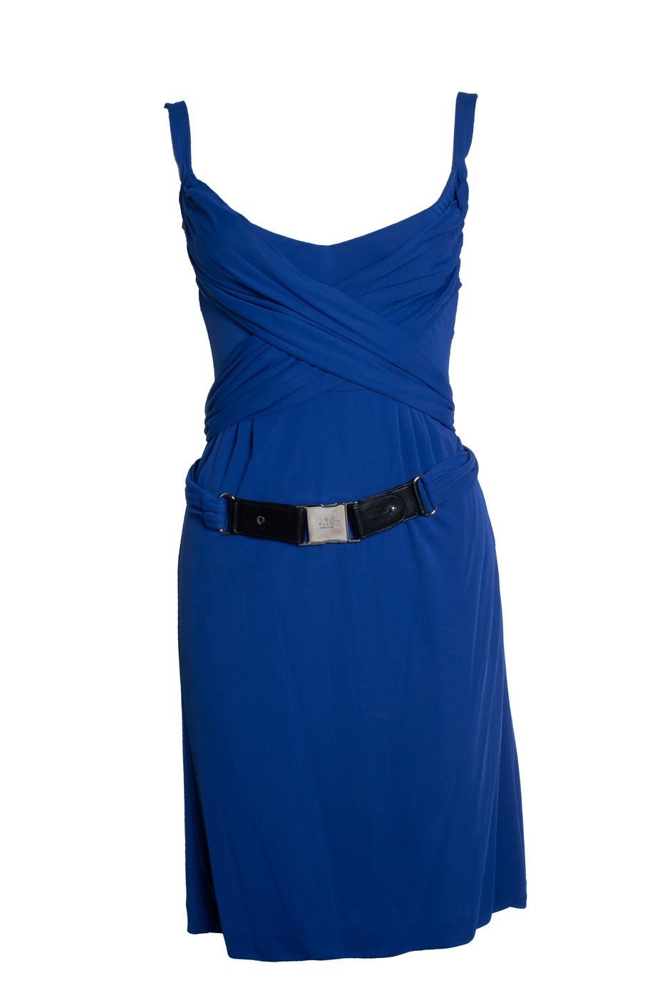 Gucci Gucci, blue dress with wrapbelt Size XS / US 0-2 / IT 36-38 - 1 Thumbnail