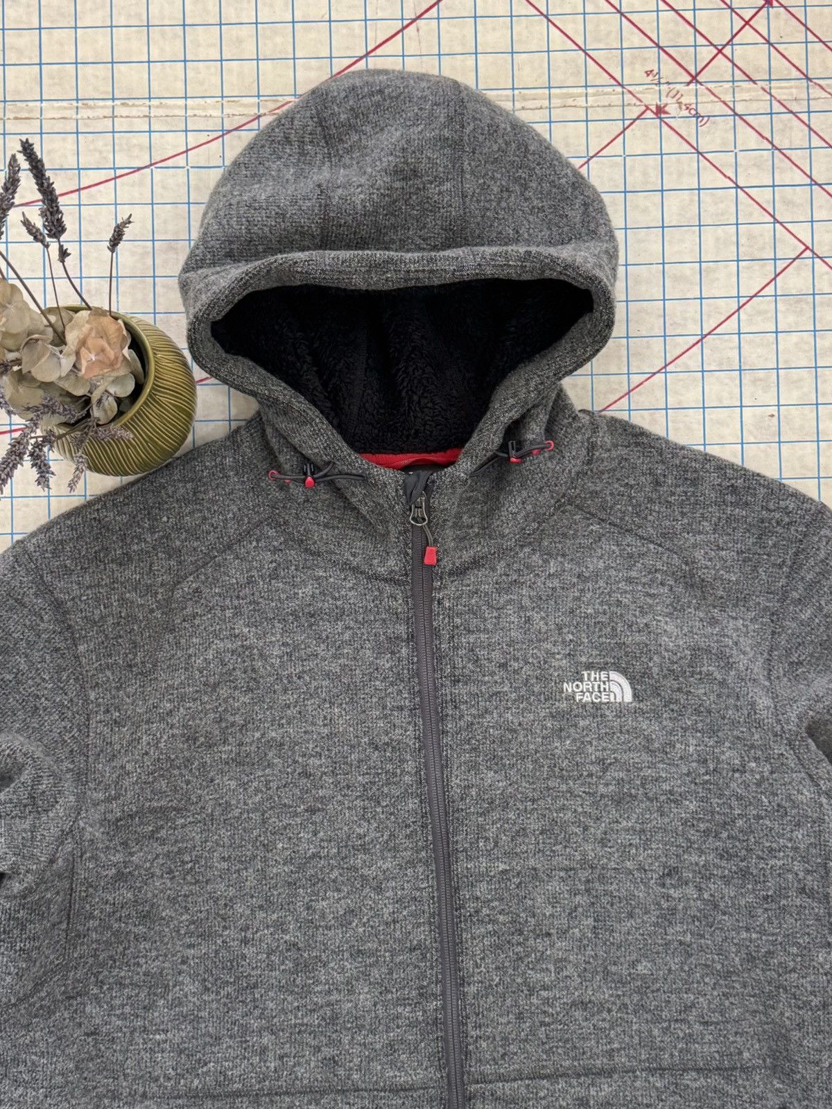 The North Face The North Face Sherpa Lined Hoodie Wool Blend Gray Mens XXL Size US XXL / EU 58 / 5 - 4 Thumbnail
