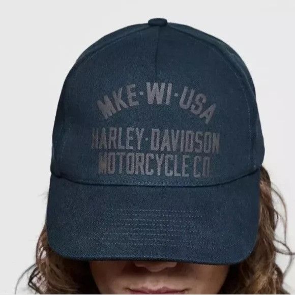 Harley Davidson NWT HARLEY DAVIDSON BAR & SHIELD TWILL PETROL HAT Size ONE SIZE - 1 Thumbnail