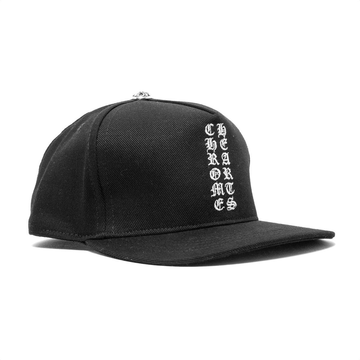 Chrome Hearts Embroidered Vertical Logo Baseball Hat Denim Black White Size ONE SIZE - 2 Thumbnail