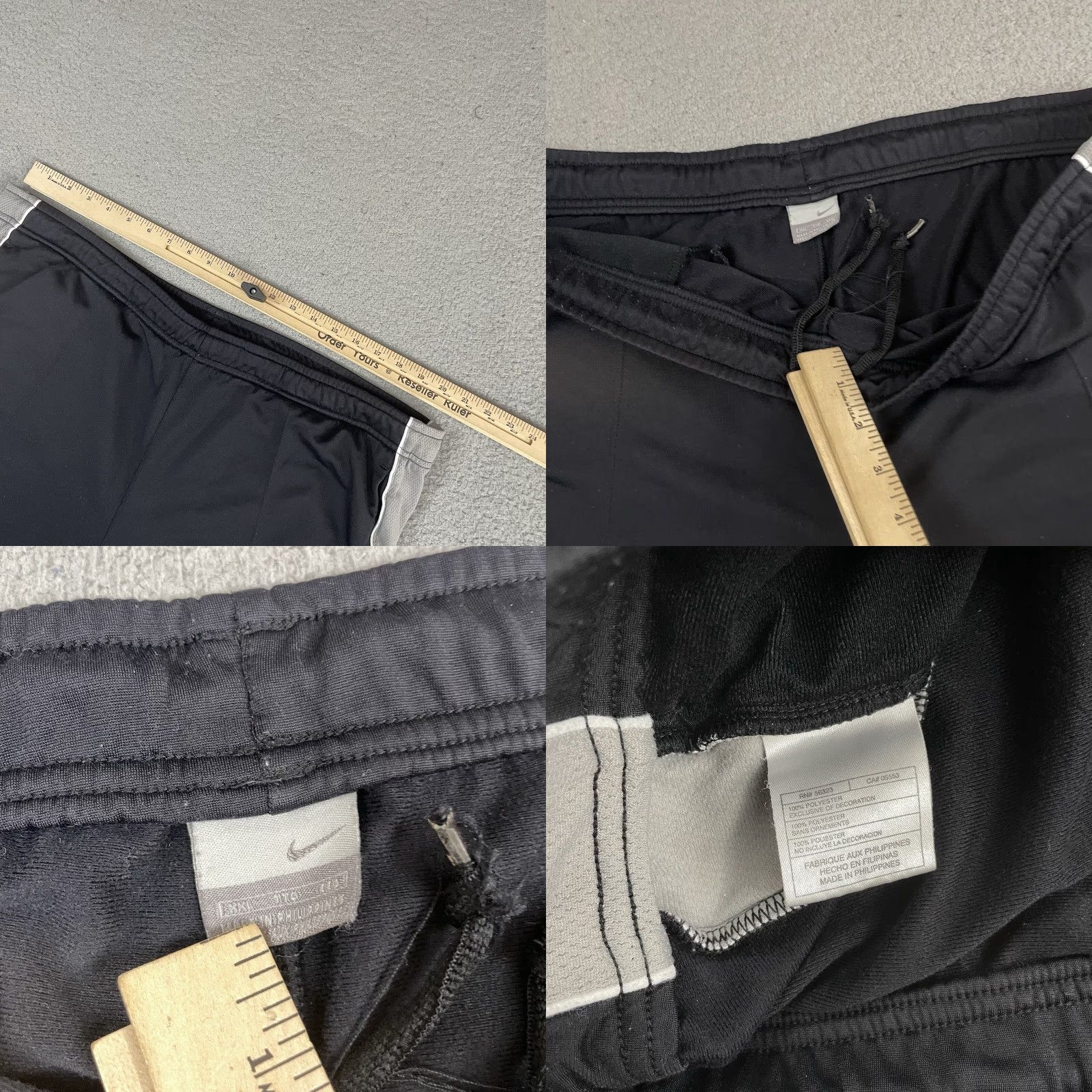 Nike VINTAGE Nike Pants Mens 2XL Black Track Pants Baggy Y2K Streetwear Waist 40in Pockets Elastic Waistband Size US 39 - 10 Thumbnail