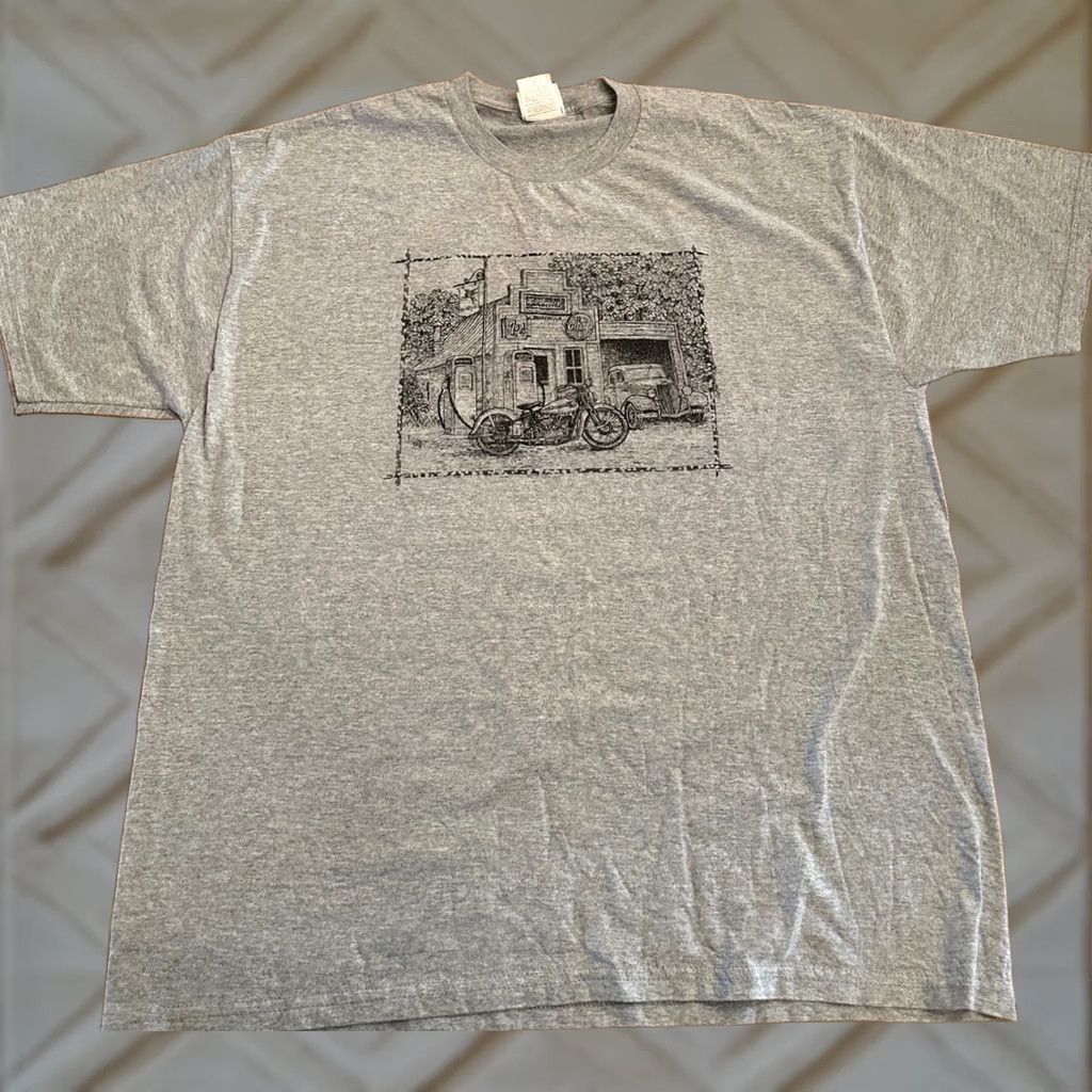 Vintage VINTAGE Branson Missouri Motorcycle Boulevard Cycle T-shirt XL Gray Print Mens Biker Shirt Size US XL / EU 56 / 4 - 1 Thumbnail