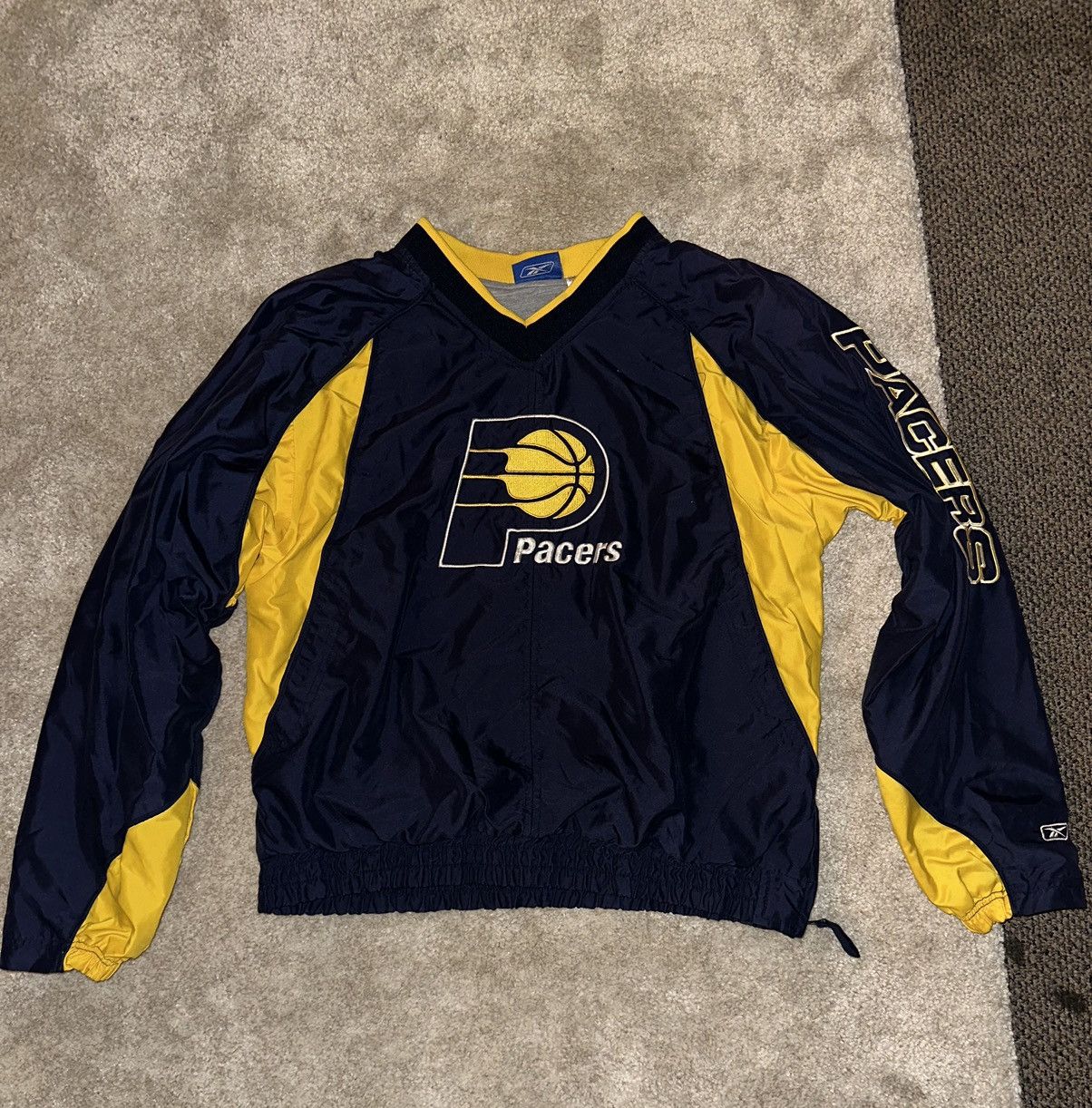 image of Reebok Vintage Pacers Sweatshirt in Blue/Yellow, Men's (Size Large)