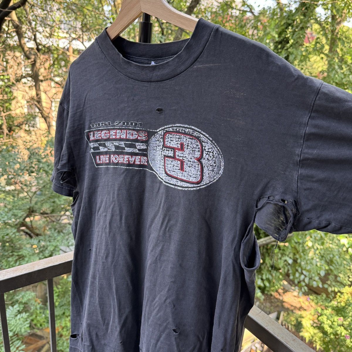 Vintage Thrashed Faded Distressed NASCAR Thin Tee ERD Grunge Chrome Size US L / EU 52-54 / 3 - 5 Thumbnail