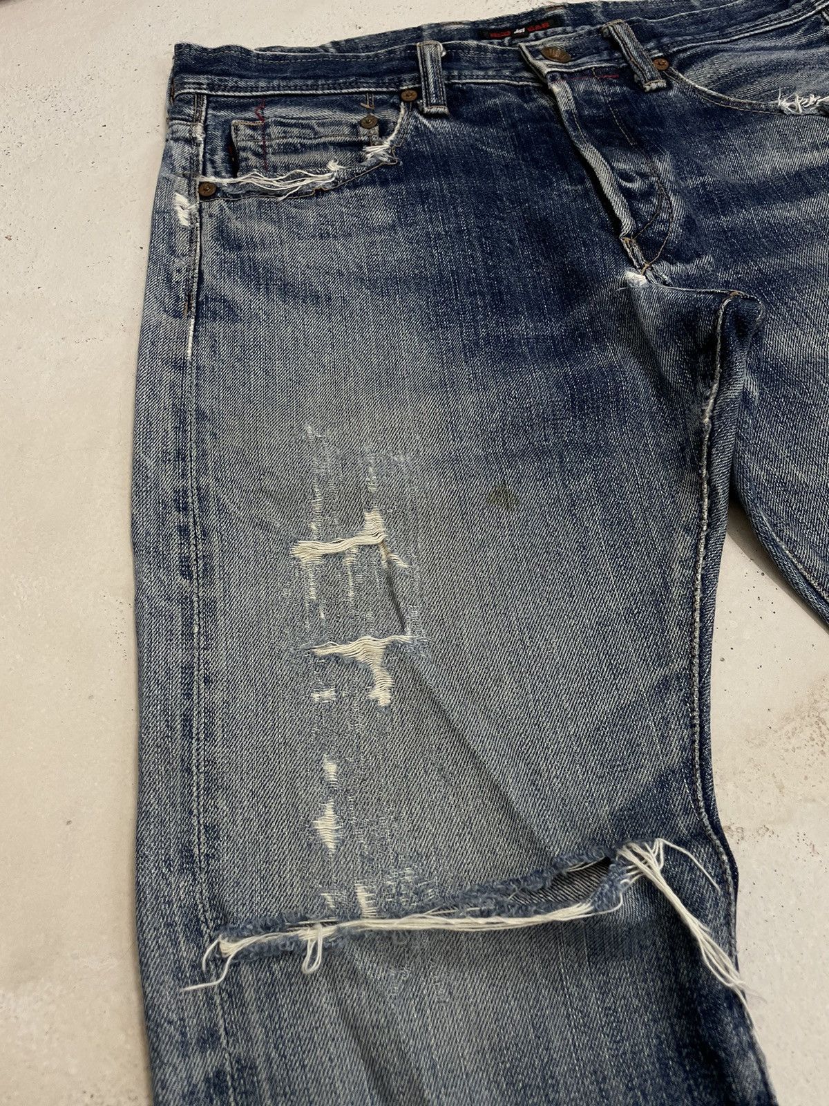 Paul Smith × Paul Smith Red Ear Paul Smith Red Ear Selvedge Distressed Denim Pants (A10) Size US 31 - 7 Thumbnail