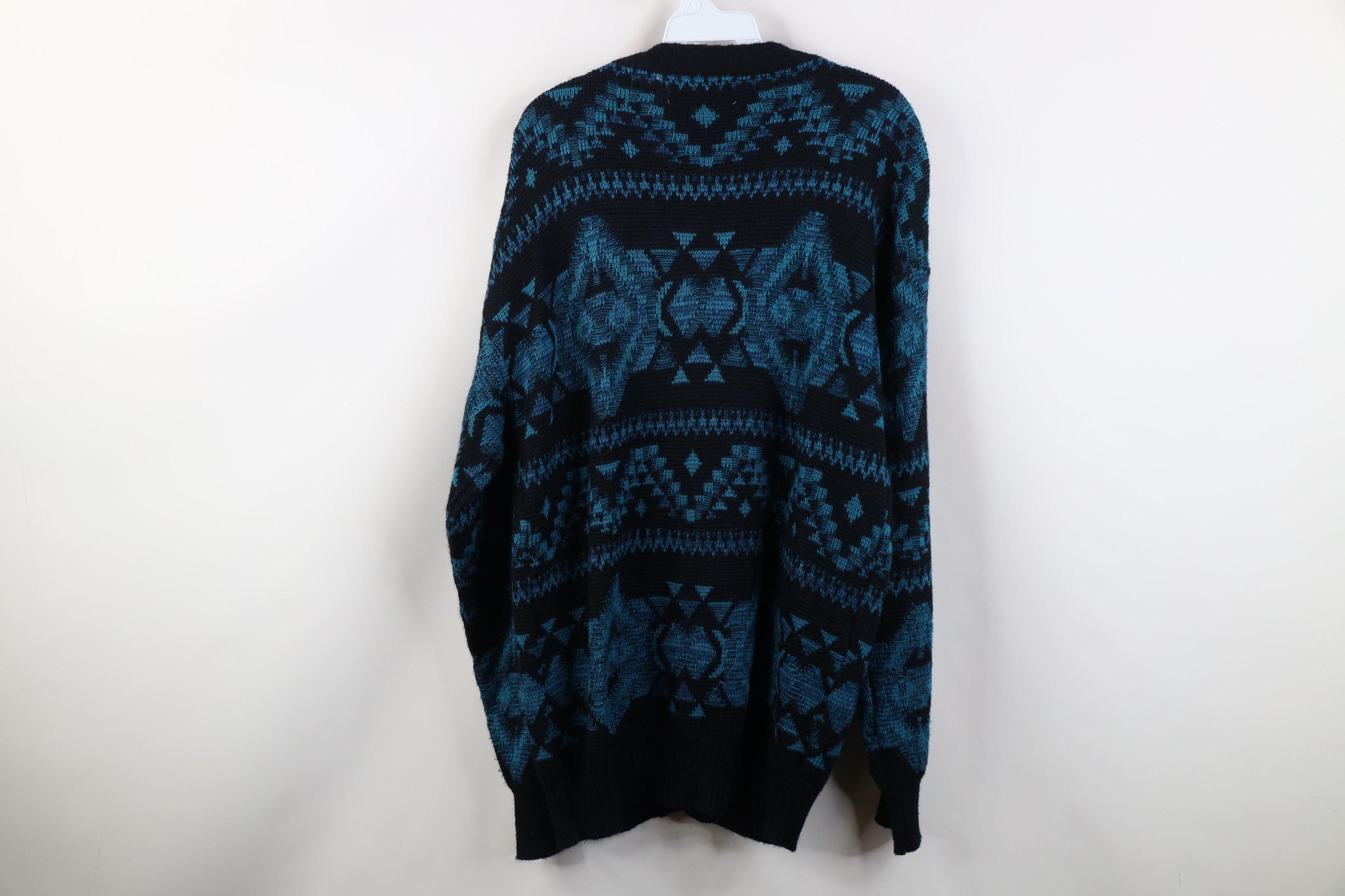 Vintage Vintage 90s Streetwear Southwestern Geometric Knit Sweater Size US XL / EU 56 / 4 - 10 Thumbnail