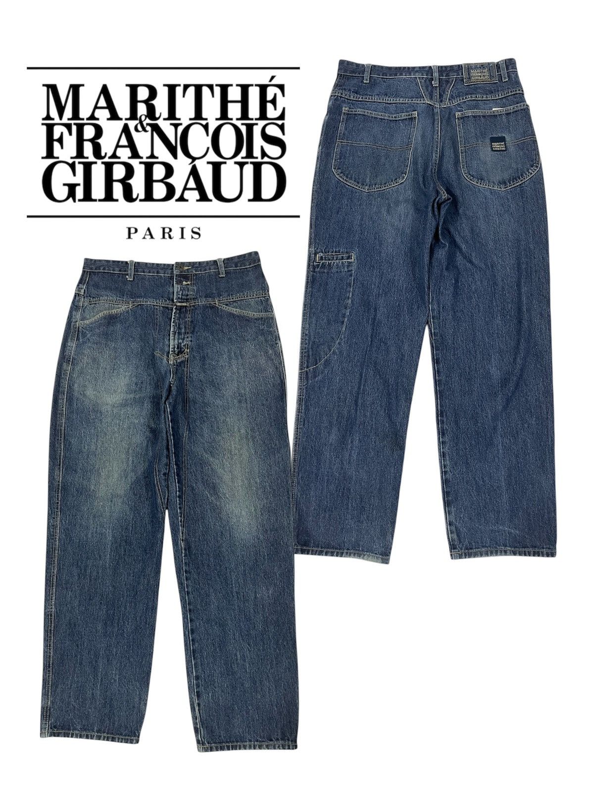 Designer × Marithe + Francois Girbaud × Vintage Marithe & Francois Girboud Workwear Carpenter Jeans Size US 34 / EU 50 - 1 Thumbnail