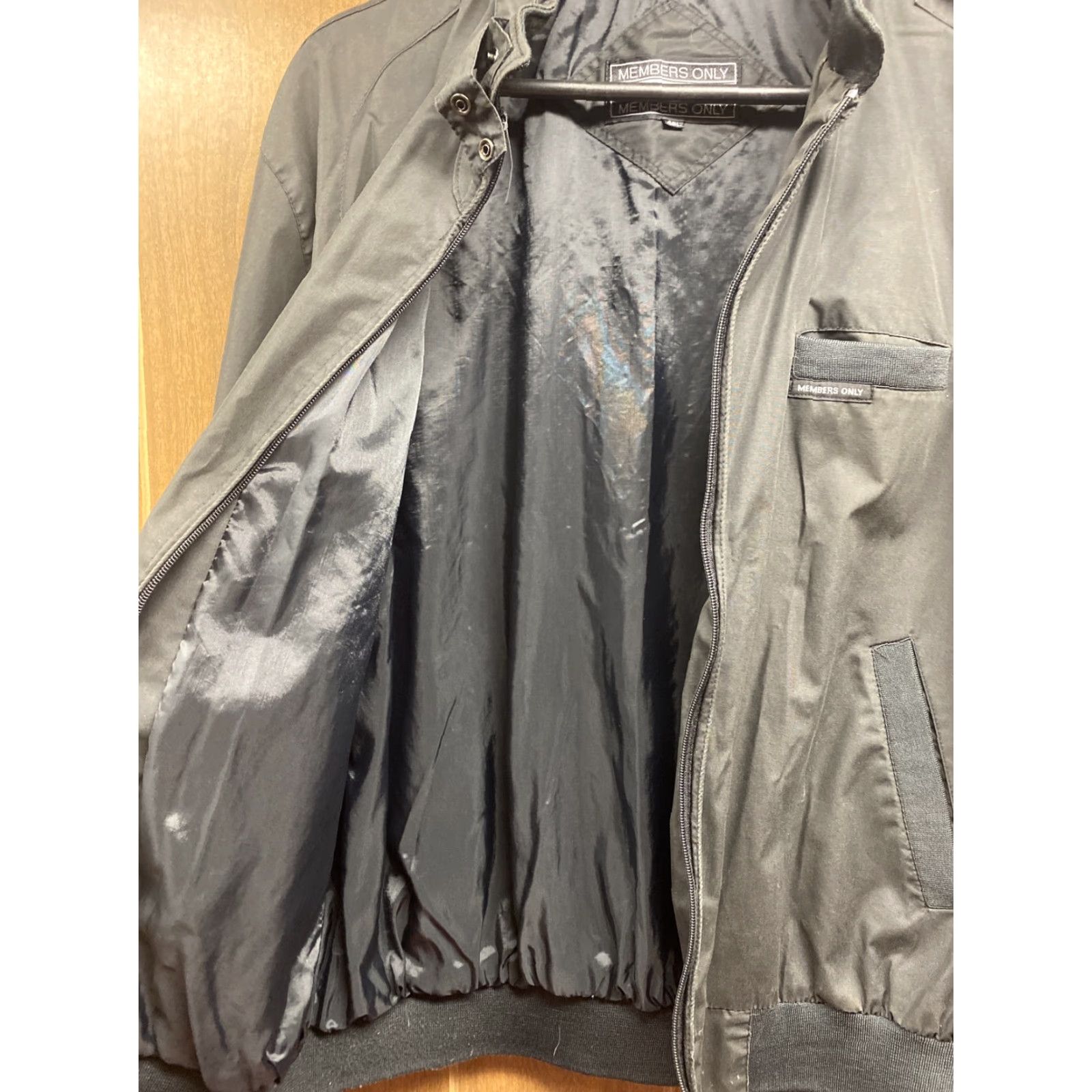 Members Only VINTAGE Members Only Black Bomber Jacket Mens 90s 46L Size US S / EU 44-46 / 1 - 6 Thumbnail