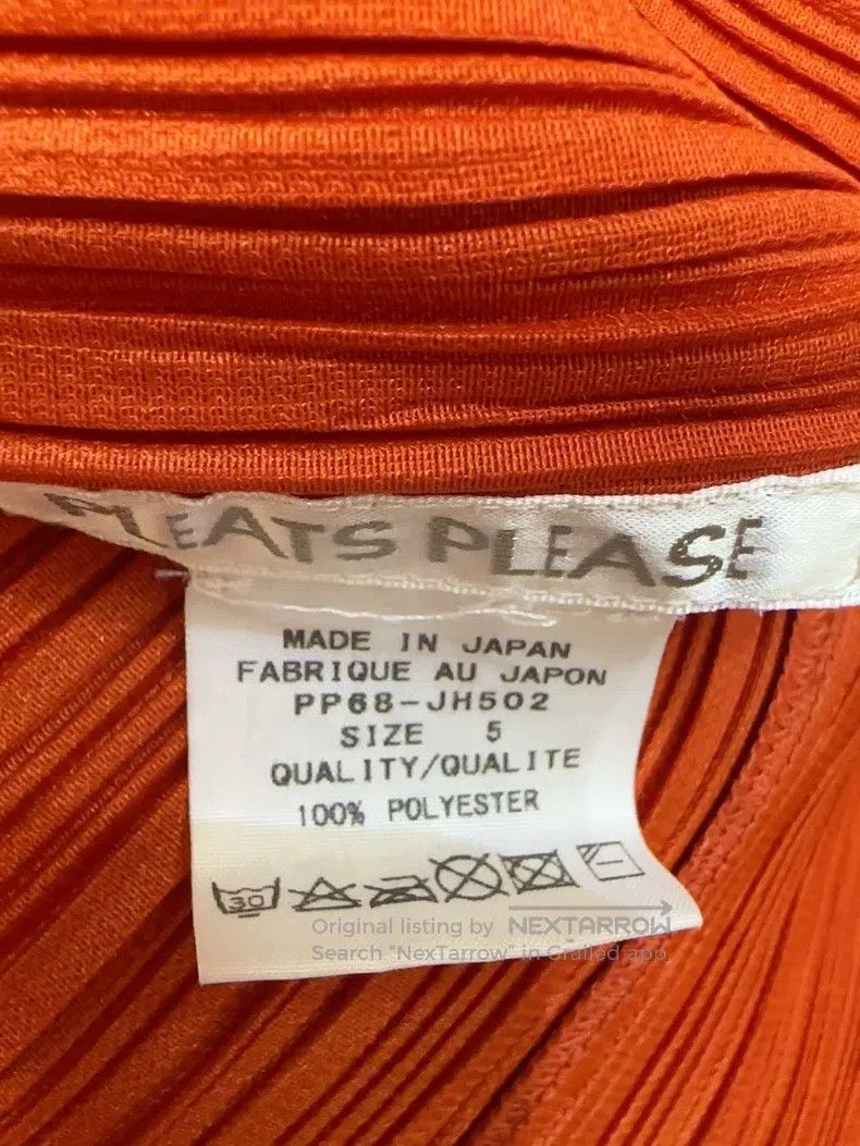 Issey Miyake Issey Miyake Orange Ruched Top Size XXL / US 16-18 / IT 52-54 - 4 Thumbnail