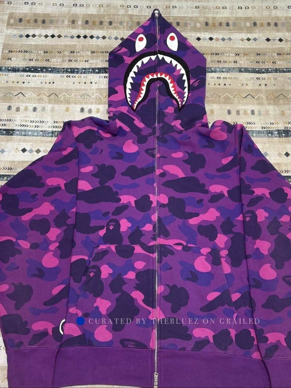 Bape Purple Camo Shark Hoodie in XL Size US XL / EU 56 / 4 - 1 Thumbnail