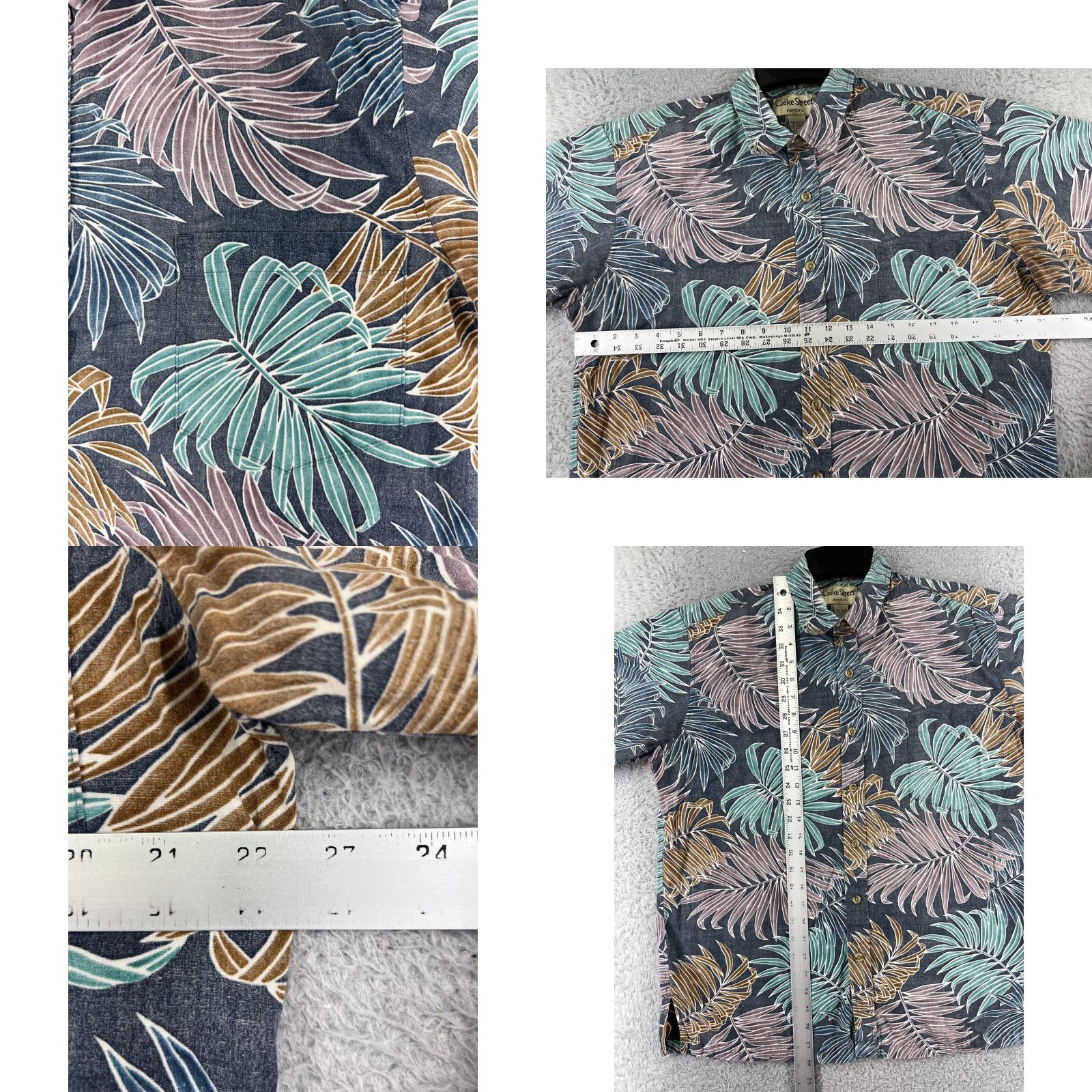 Vintage Cooke Street Shirt Men M Blue Floral Short Sleeve Cotton Hawaiian Vacation Size US M / EU 48-50 / 2 - 8 Thumbnail