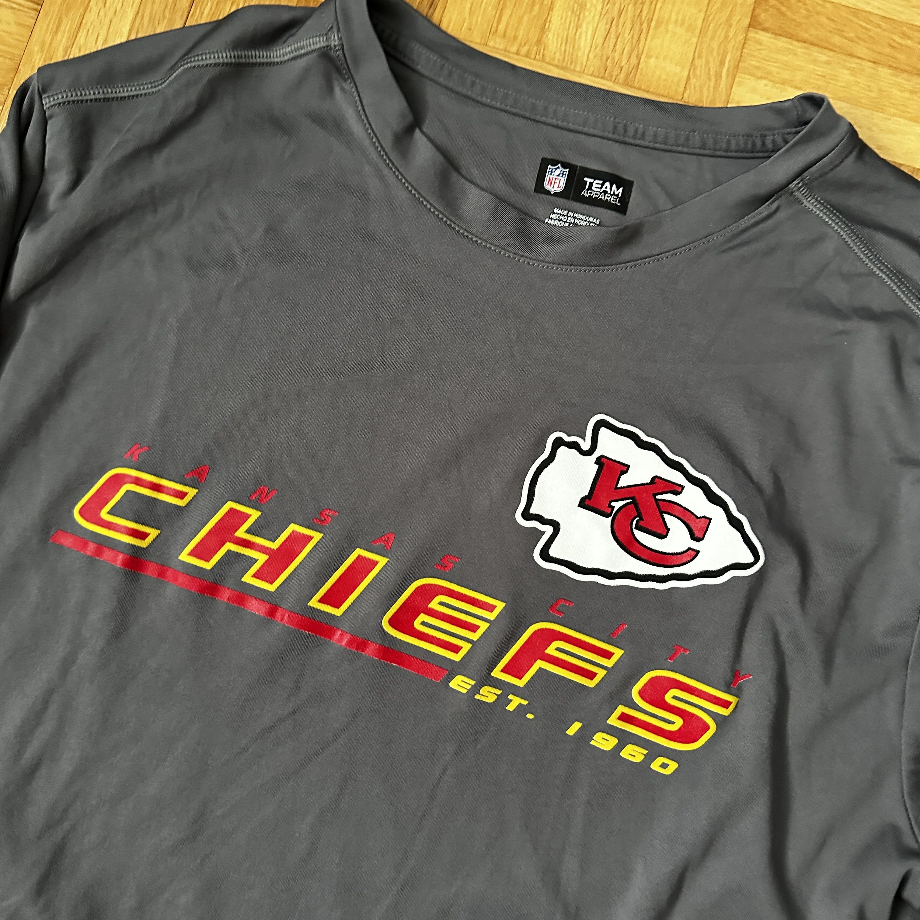NFL Kansas City Chiefs Super Rival Long Sleeve Tee Gray Large Size US L / EU 52-54 / 3 - 2 Thumbnail