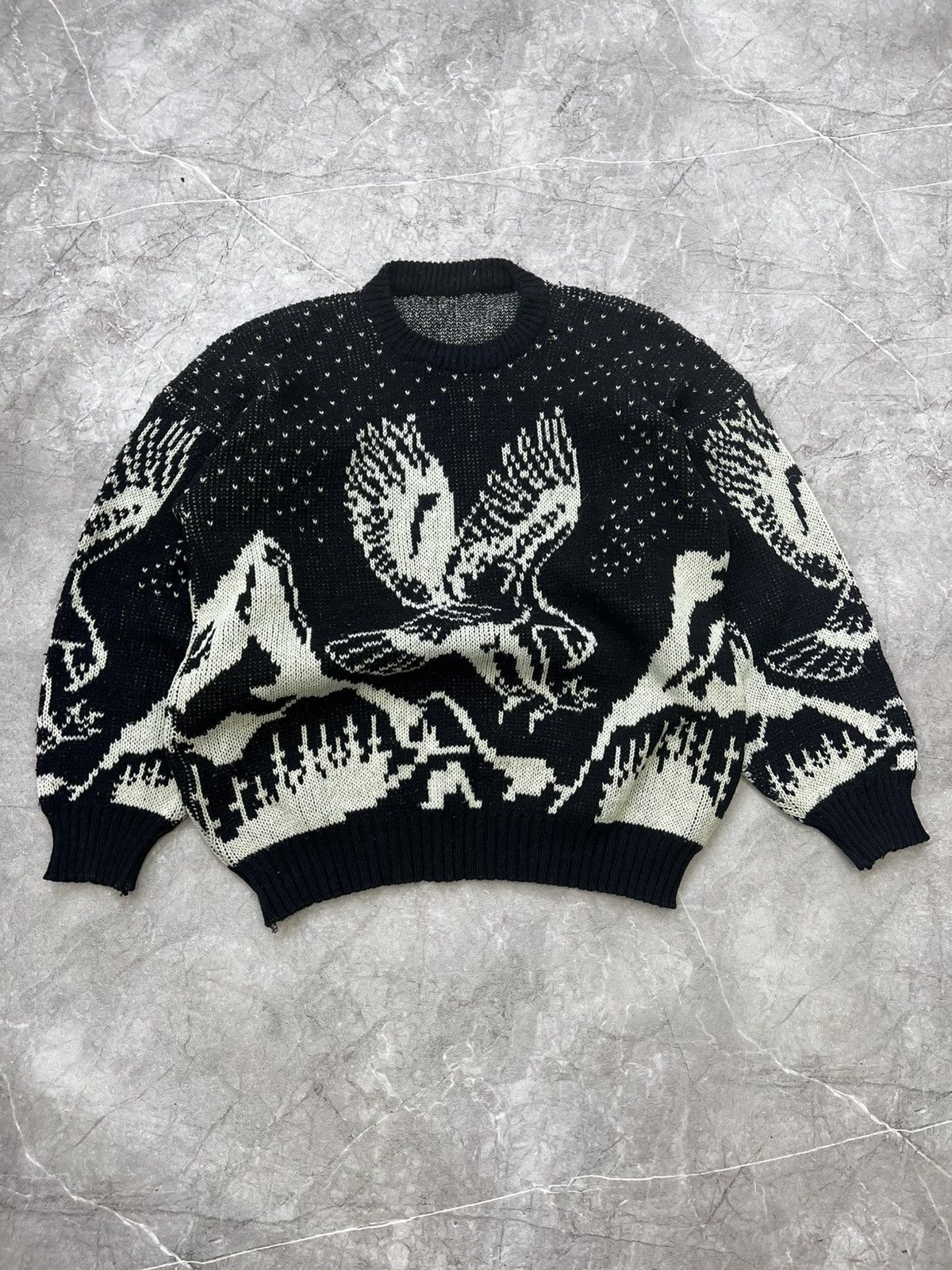 JAPANESE Y2K fashion gothic DIESEL WASHED sweater knitwear