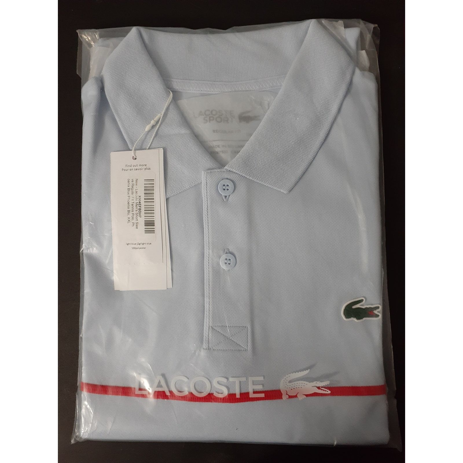 Lacoste Lacoste Men's Short Sleeve Regular Fit Tennis Polo Blue 2XL Size US XXL / EU 58 / 5 - 2 Thumbnail