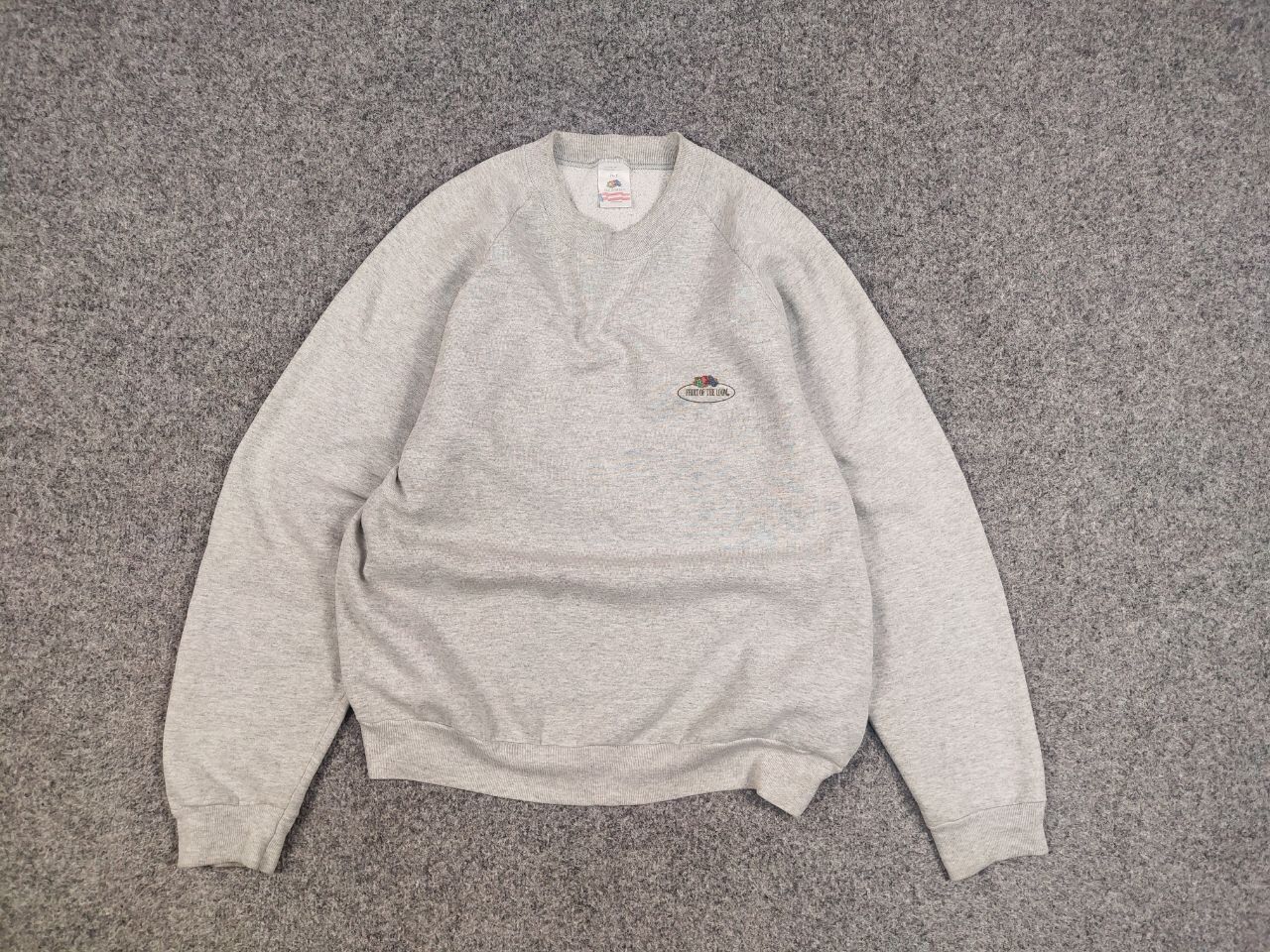 Fruit Of The Loom Vintage 90's Fruit Of The Loom Blank Crew Chek Sweatshirt Size US M / EU 48-50 / 2 - 12 Thumbnail