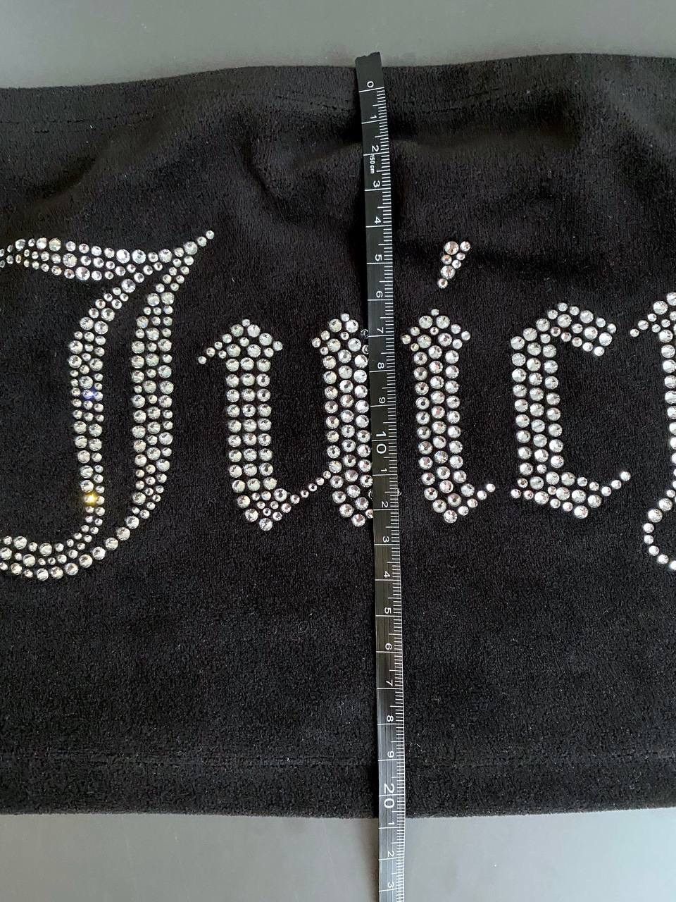 Designer × Juicy Couture Juicy Couture Black Velour Cropped Top Y2K, Size M Size M / US 6-8 / IT 42-44 - 7 Thumbnail