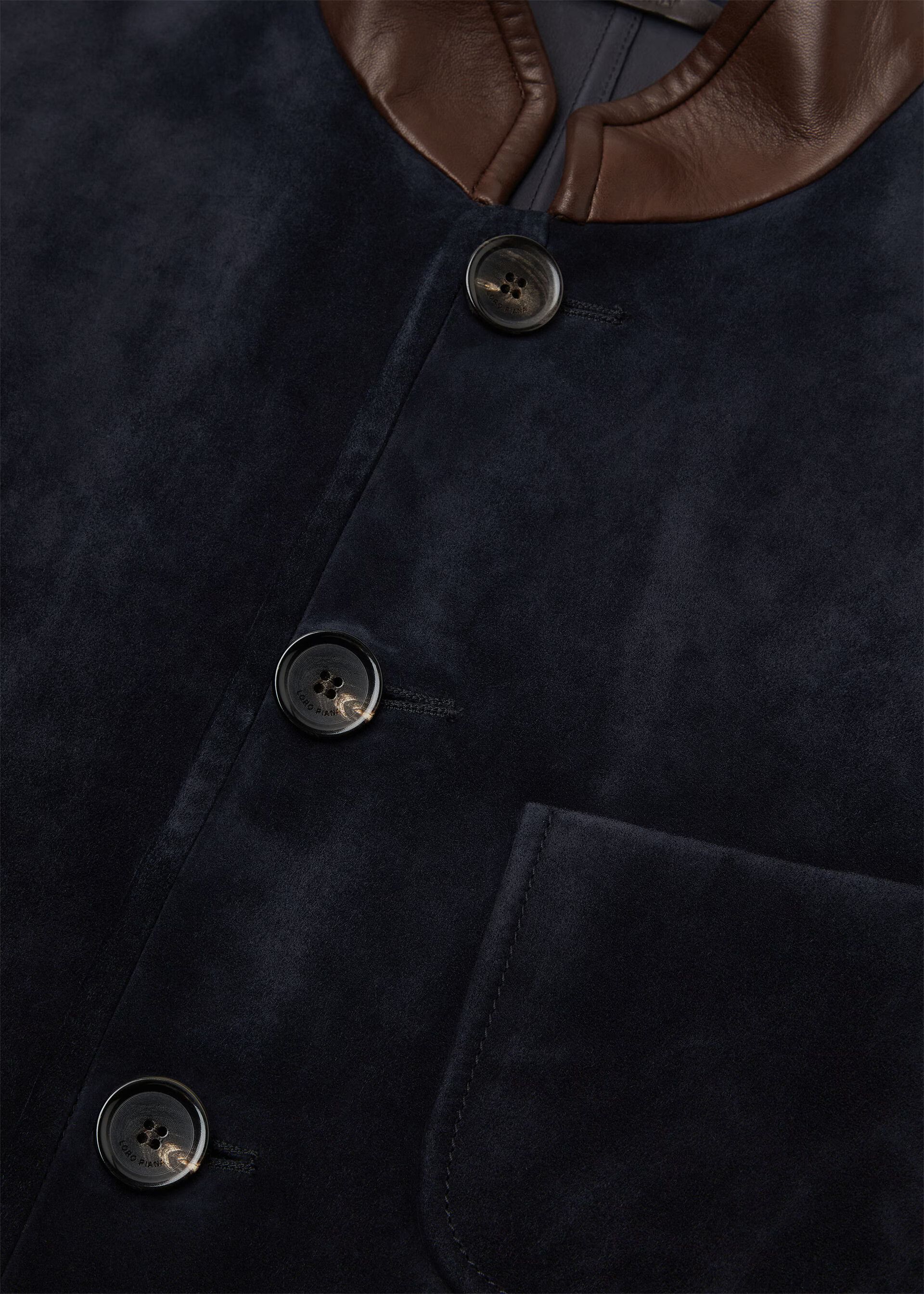 Loro Piana os11x0426 FAQ6062 Spagna Mini Jacket in Blue Navy Size M / US 6-8 / IT 42-44 - 3 Thumbnail