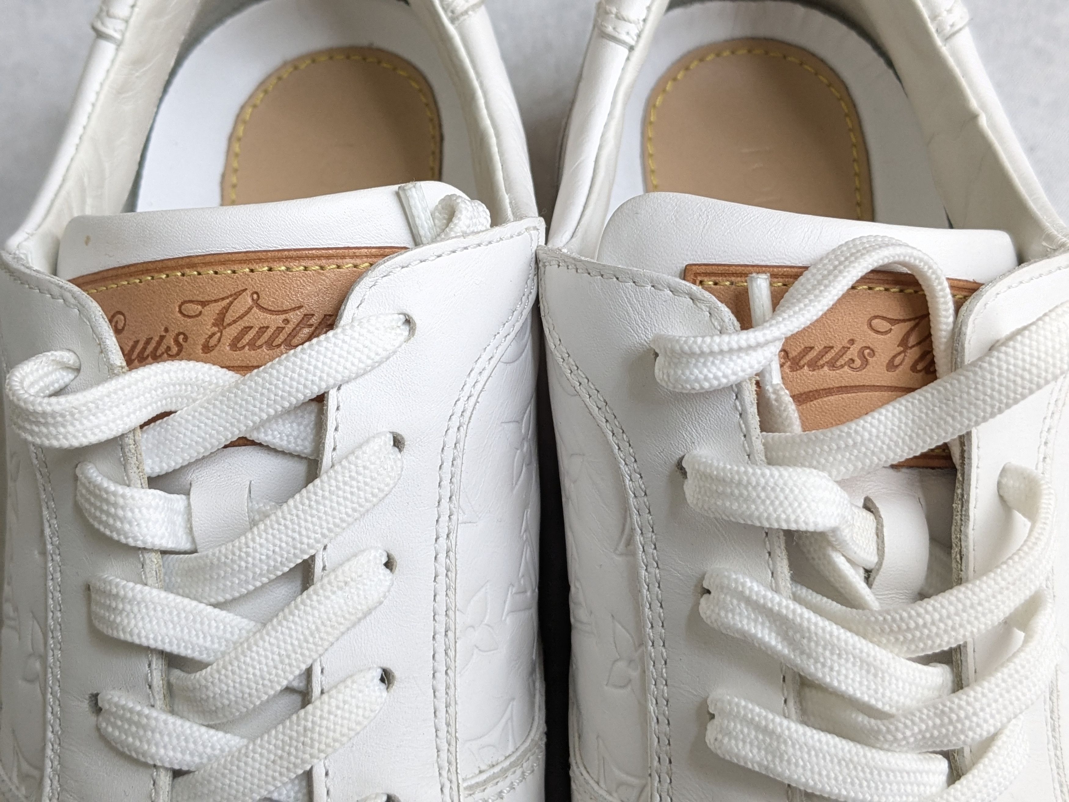 Louis Vuitton Louis Vuitton Sneakers White 7.5 Monogram Logo High Tops Size US 7.5 / EU 40-41 - 5 Thumbnail