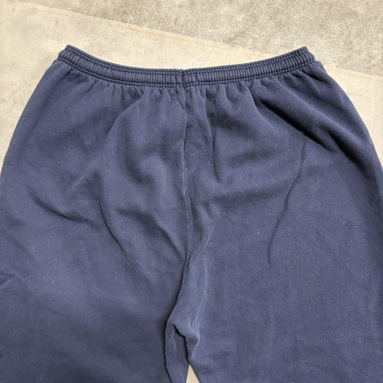 Japanese Brand × Vintage Crazy Vintage Y2K/2000s Baggy Navy Blue Sweatpants With no pockets! Size US 34 / EU 50 - 6 Thumbnail