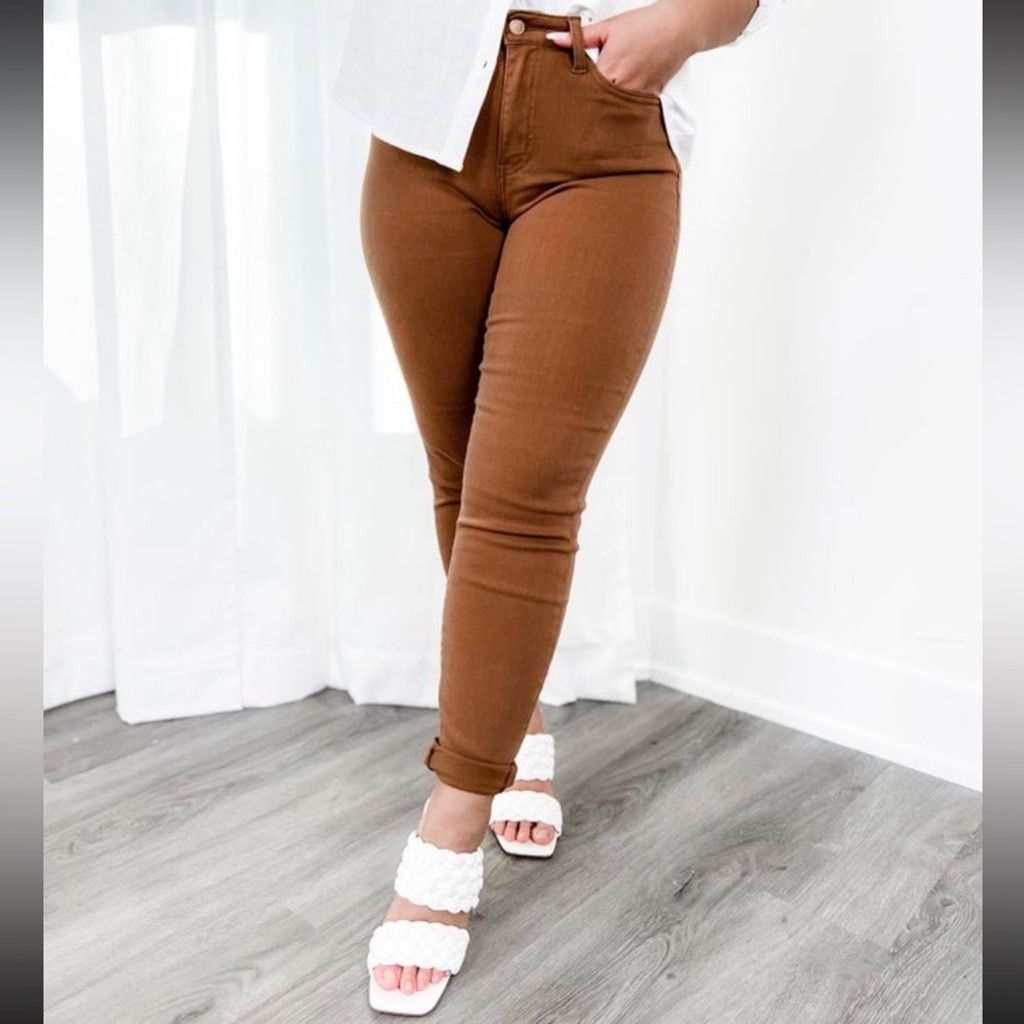 Judy Blue Judy Blue Brown High Rise Slim Fit Size 27" / US 4 / IT 40 - 1 Thumbnail
