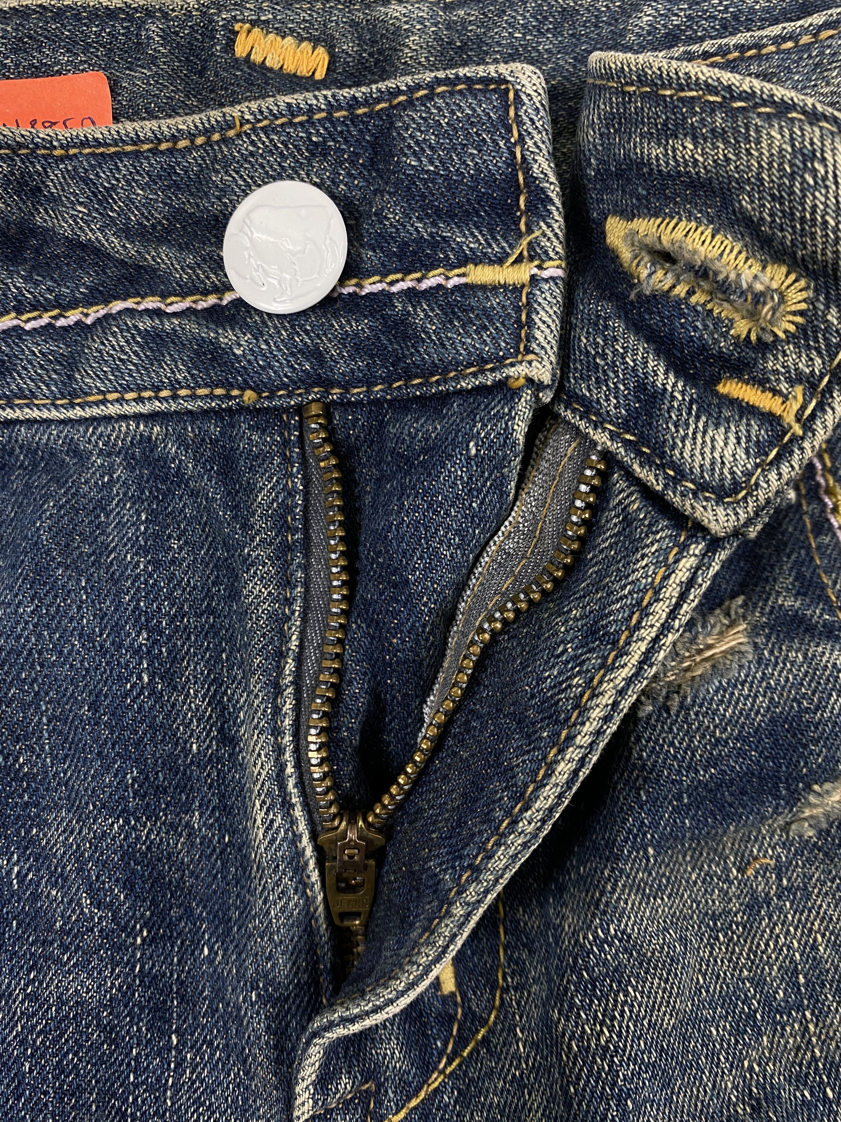 Vintage Japanese Brand Distressed Blue Jeans 32x30 Denim- JN3850 Size US 32 / EU 48 - 6 Thumbnail