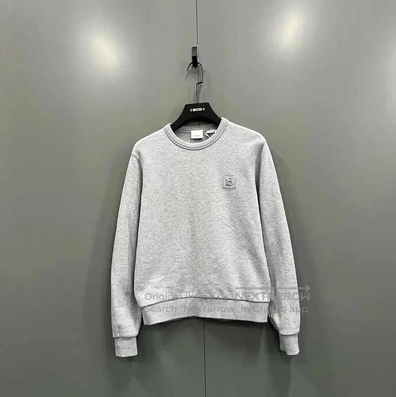 Burberry Burberry Gray Cotton Long Sleeve Sweatshirt. Size M / US 6-8 / IT 42-44 - 1 Thumbnail