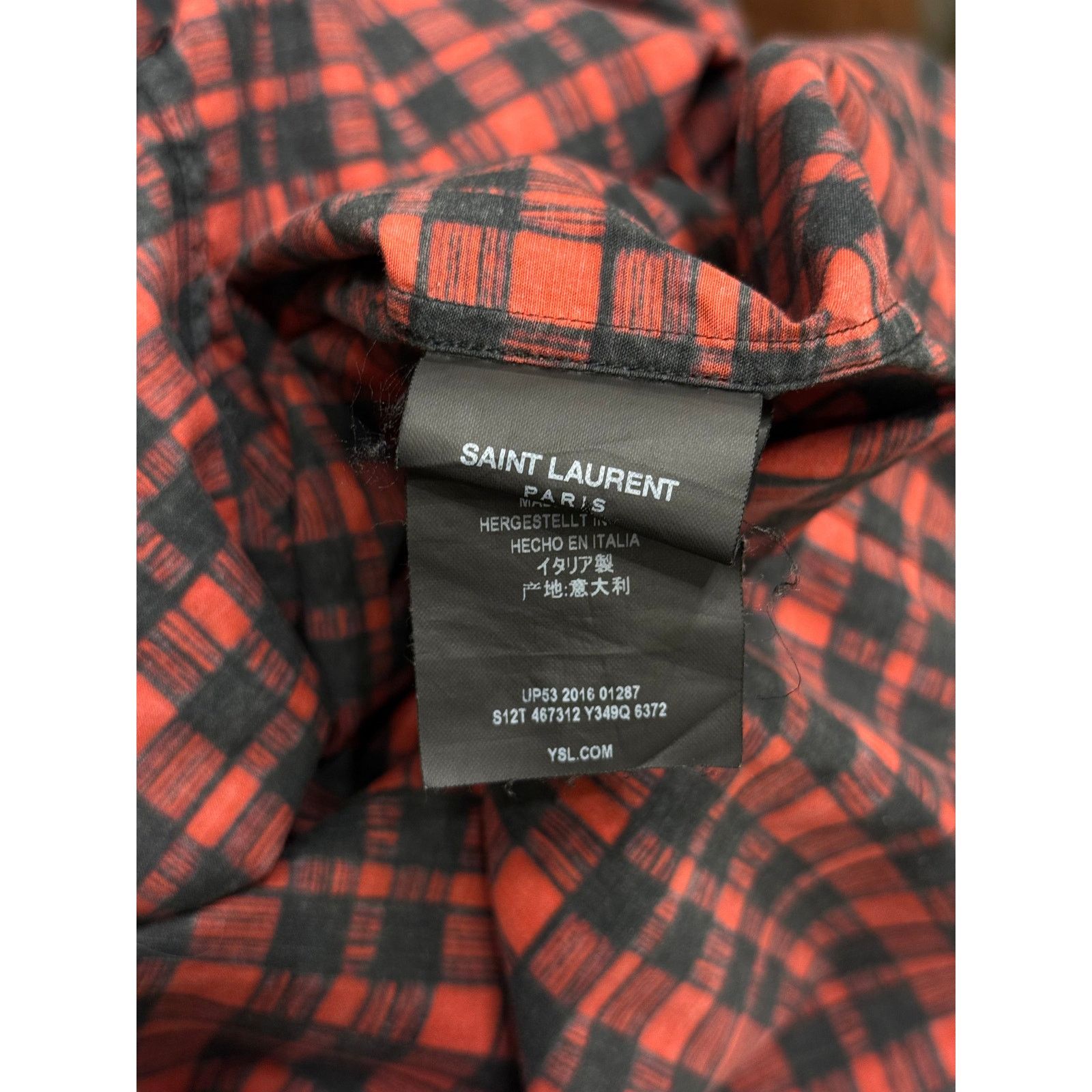 Saint Laurent Paris 2016 Saint Laurent by Hedi Slimane check button-up shirt Size US M / EU 48-50 / 2 - 7 Thumbnail
