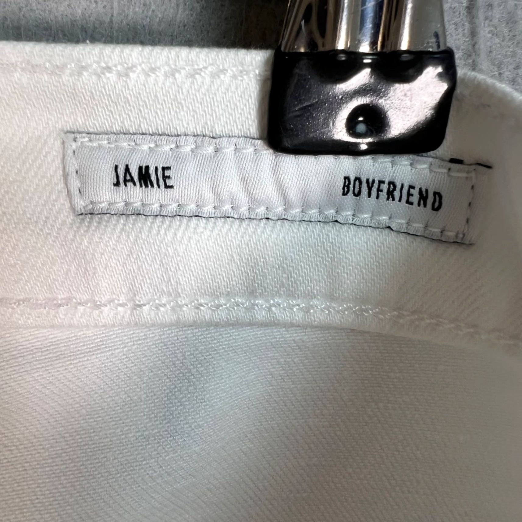 Edwin Edwin Jamie Boyfriend Jeans Womens Size 32 White Denim Cotton Blend Size 24" / US 00 / IT 34 - 4 Thumbnail