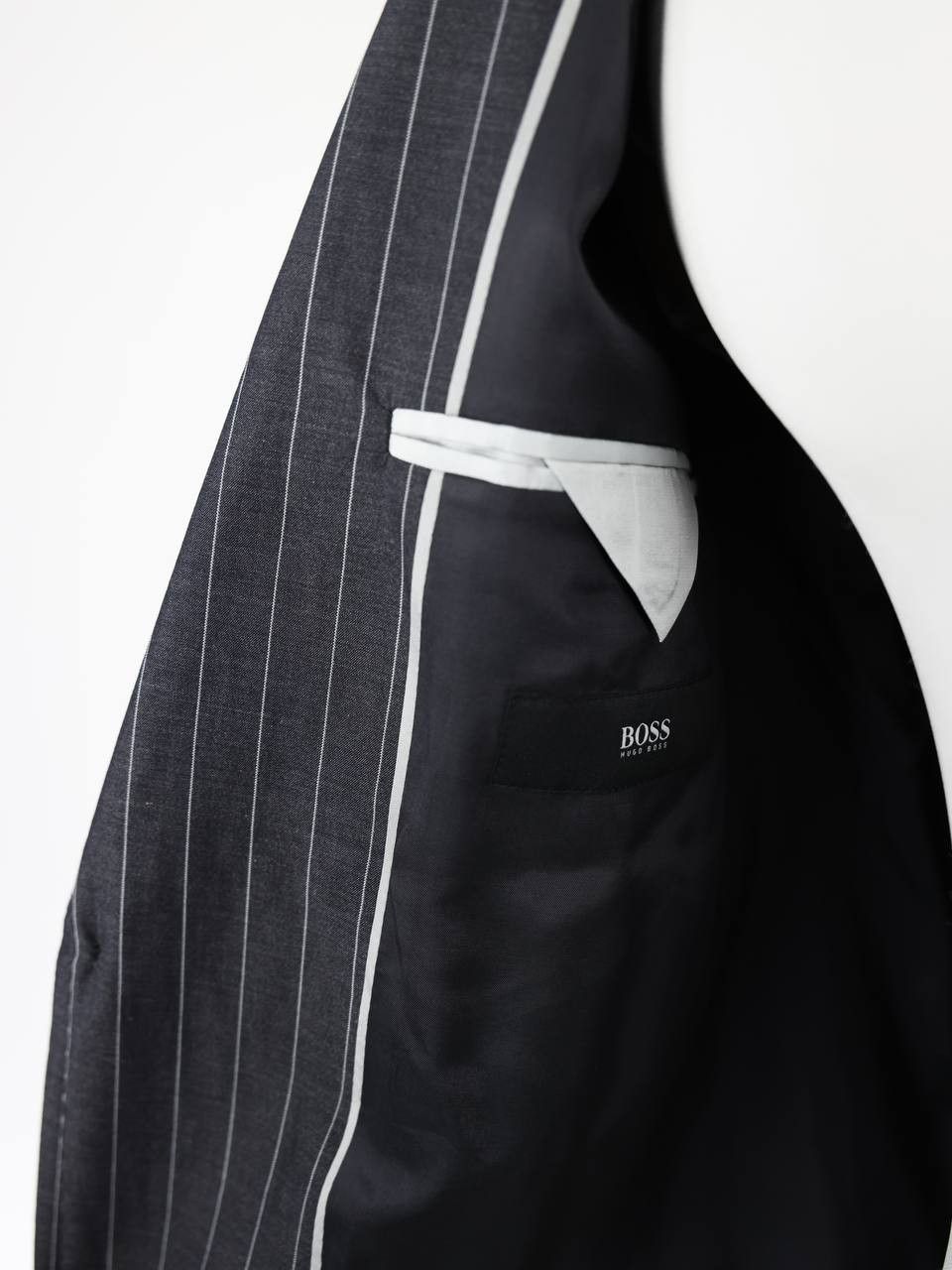Hugo Boss HUGO BOSS Striped cotton blazer jacket Size 52R - 7 Thumbnail