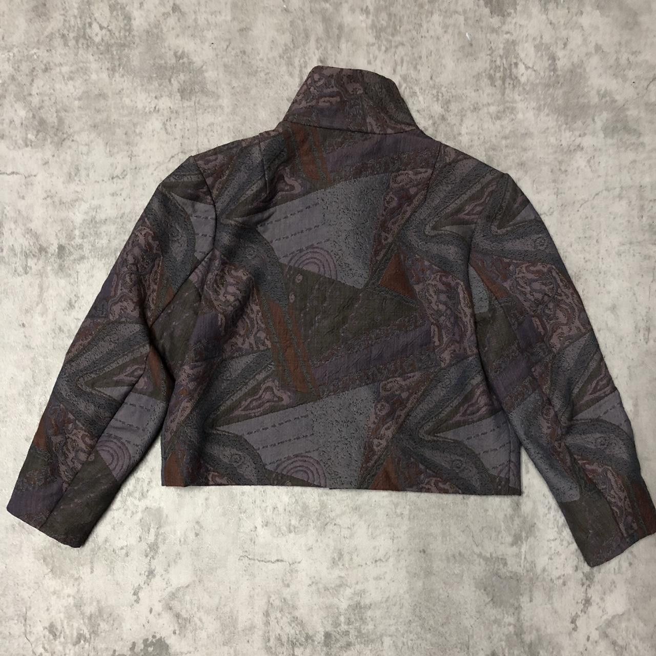Other Grey and burgundy paisley print button-up jacket Size S / US 4 / IT 40 - 3 Thumbnail