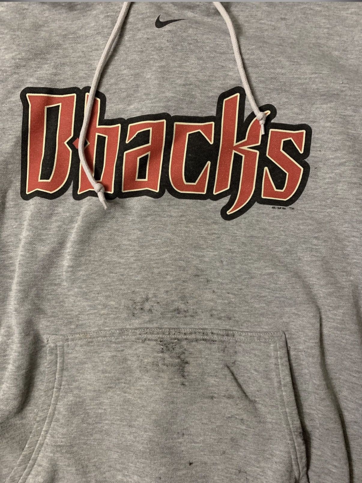 Nike Vintage Nike Center Swoosh Dbacks Hoodie Size US XXL / EU 58 / 5 - 2 Thumbnail